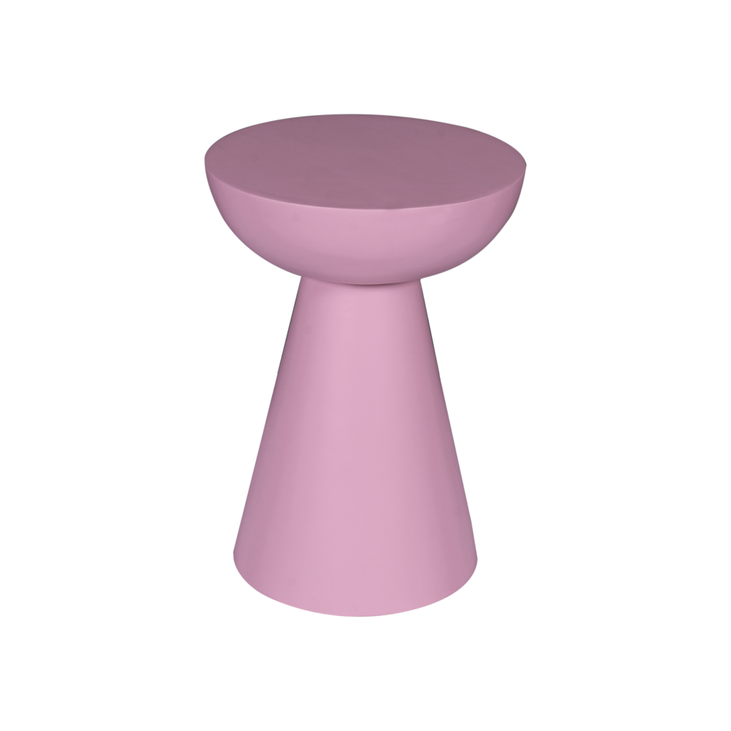 Beistelltisch Nilo Rosa – Designer-Tisch aus Mangoholz, 30 x 30 x 42 cm