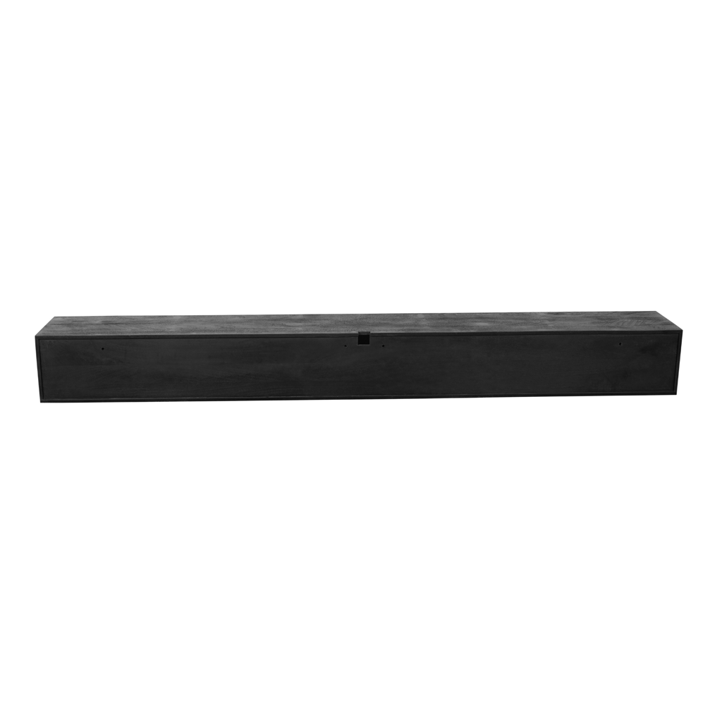 Schwebendes TV-Board Vision 280x35x30 cm – Massives Mangoholz mit Push-to-Open System & grifflosen Türen