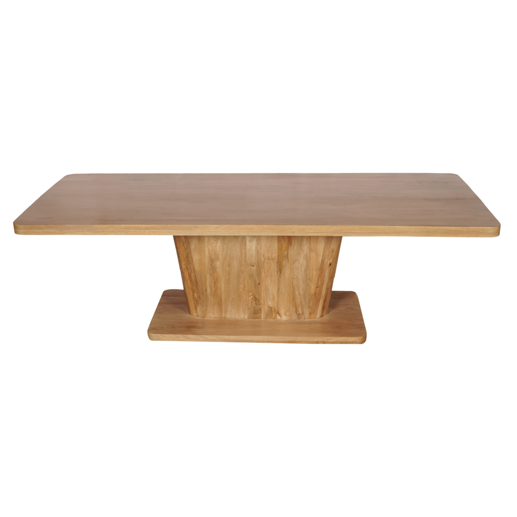 Esstisch CocoMer Natur – massives Mangoholz, organische Maserung & 6 cm Tischplatte, 240 x 110 x 76 cm