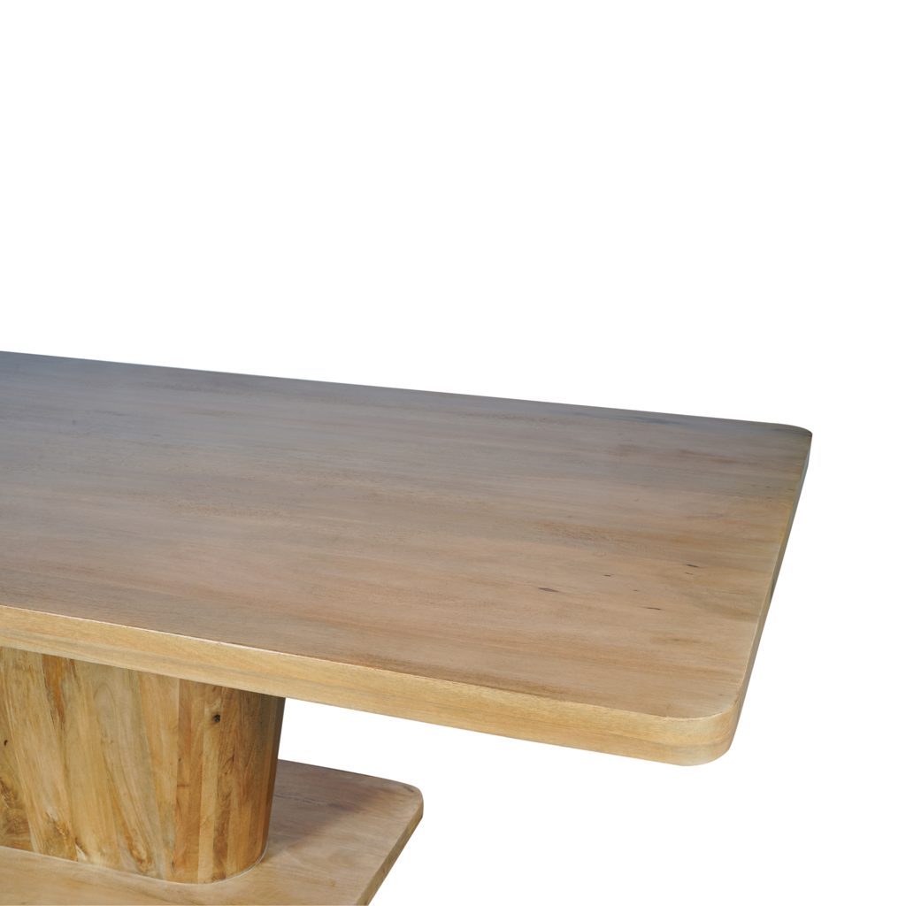 Esstisch CocoMer Natur – massives Mangoholz, organische Maserung & 6 cm Tischplatte, 240 x 110 x 76 cm