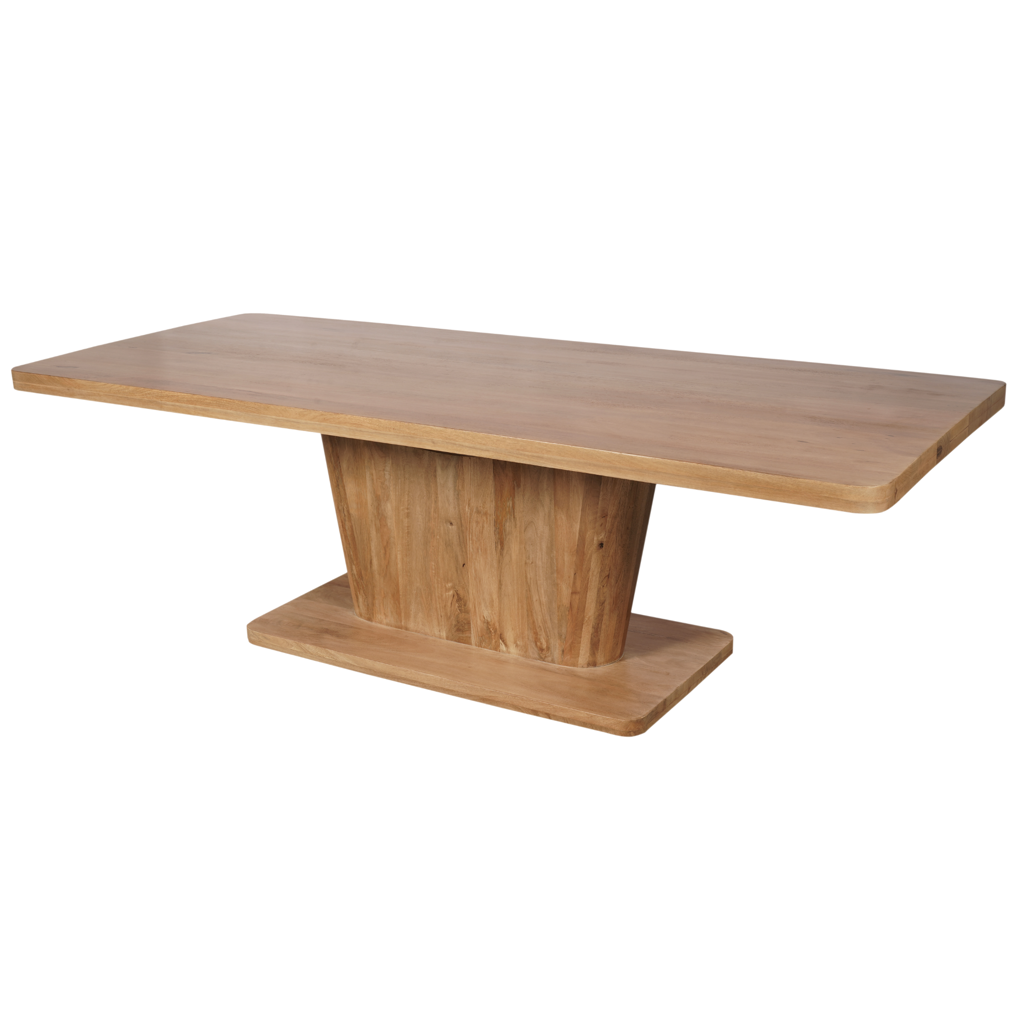 Esstisch CocoMer Natur – massives Mangoholz, organische Maserung & 6 cm Tischplatte, 240 x 110 x 76 cm