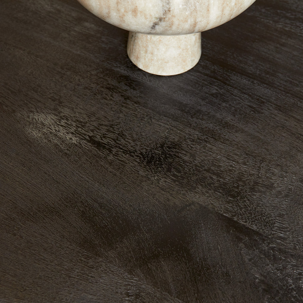 Esstisch Delta Oval – Mangoholz Schwarz, 300 x 120 cm