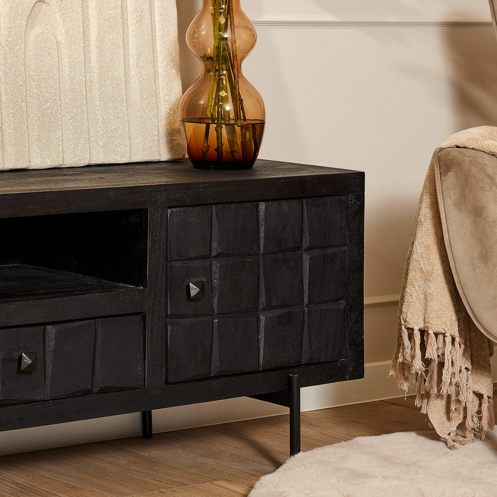 TV-Möbel Brandy Schwarz | 150 cm