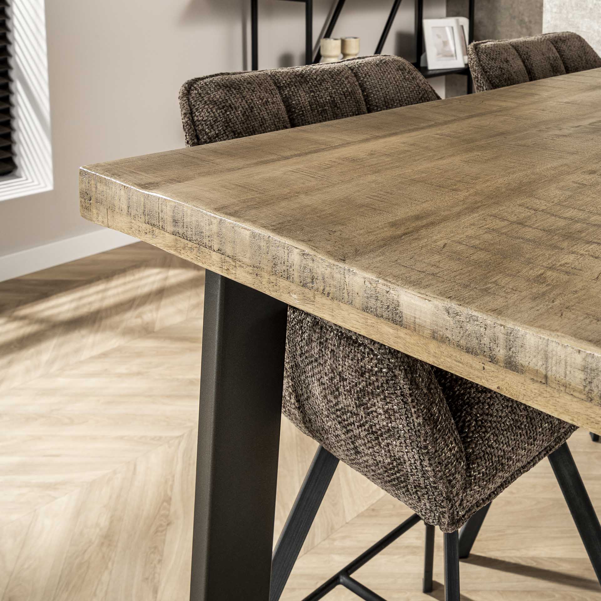 Beistelltisch – Lumina Noir – Massivholz Mango weiss antique