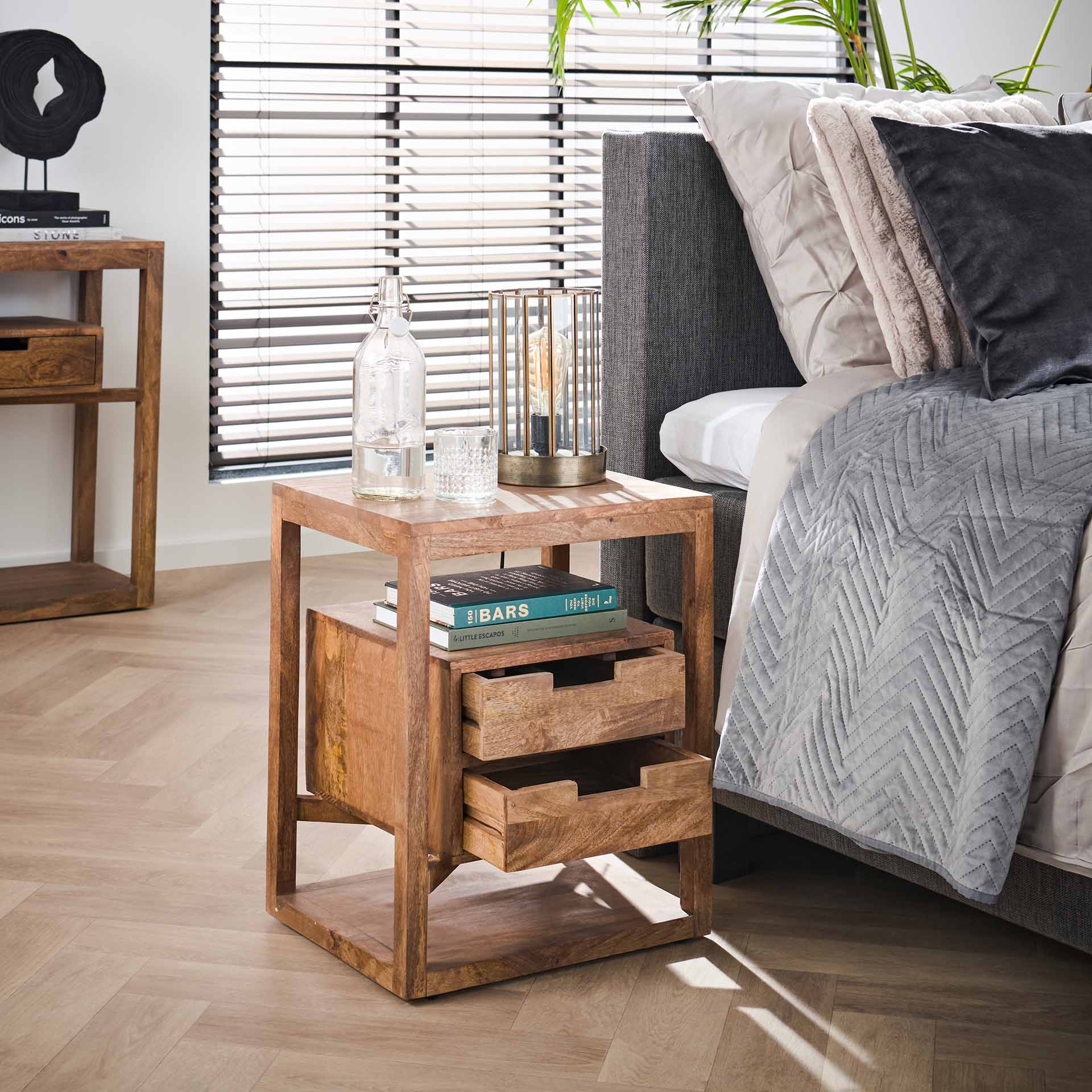 Beistelltisch – Natura Select – Massivholz Mango Sandfarbe