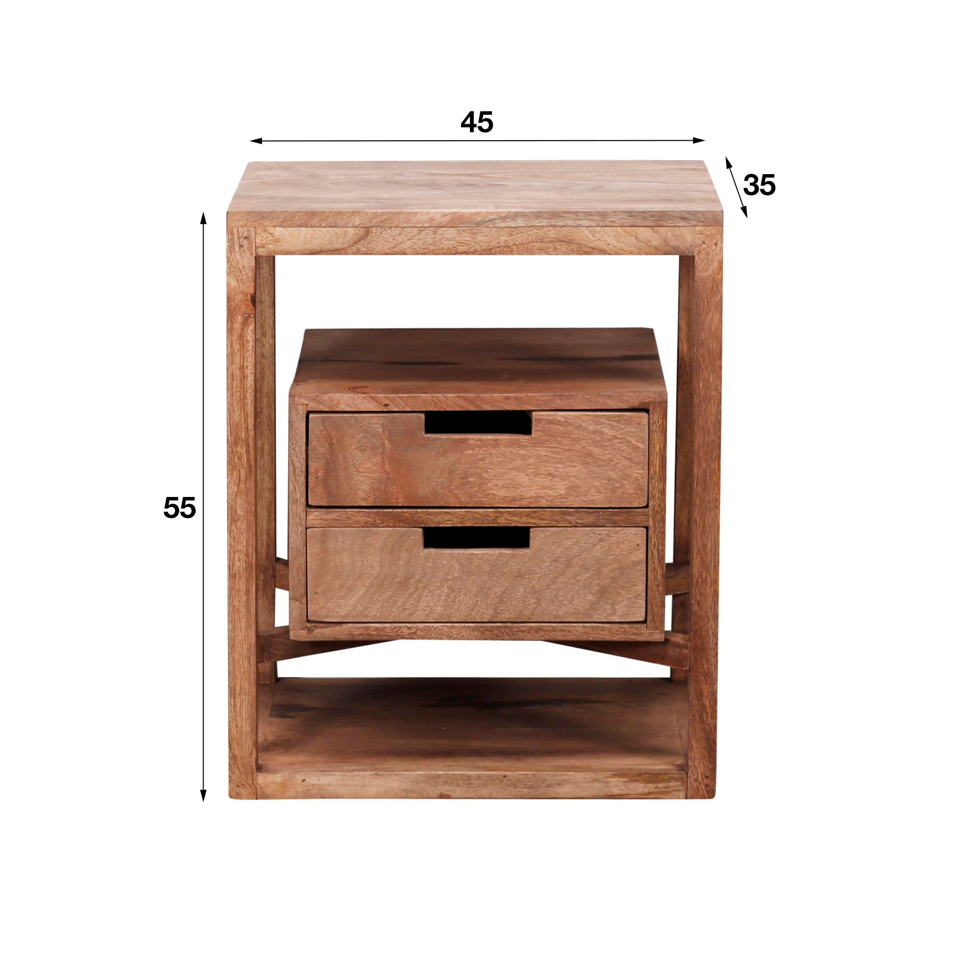 Beistelltisch – Natura Select – Massivholz Mango Sandfarbe
