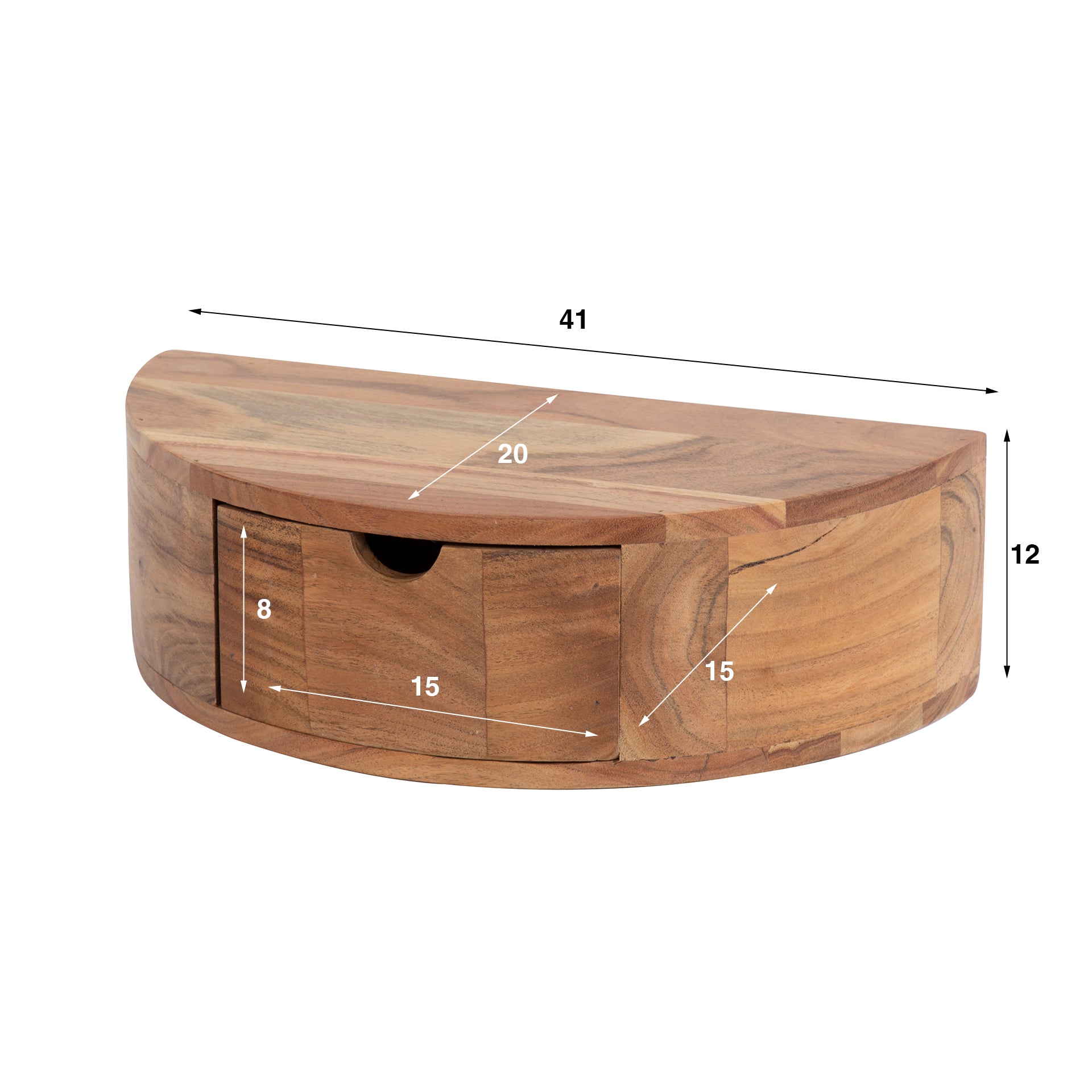 Beistelltisch – Lumina Classic – Massivholz Akazie natur