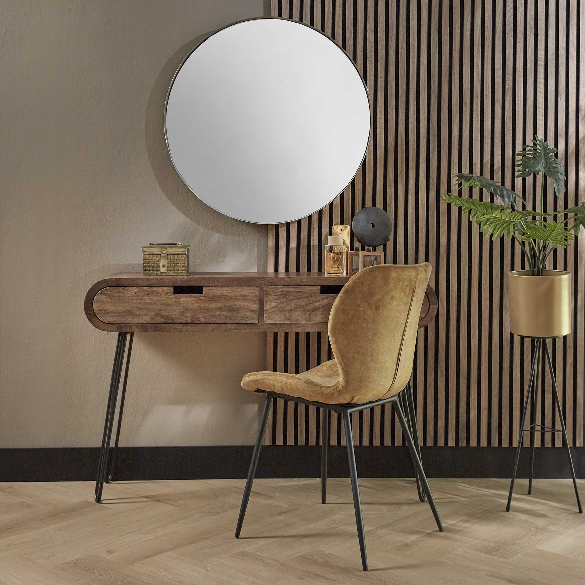 Beistelltisch – Canto Frame – Massivholz Mango Sandfarbe