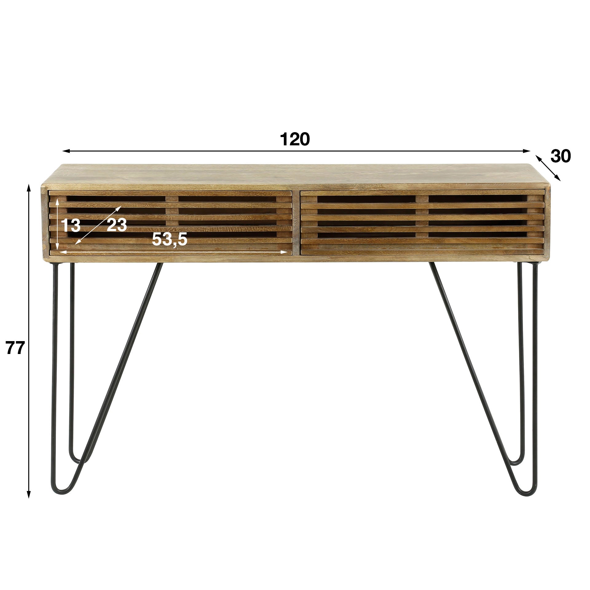 Beistelltisch – Soma Oak – Massivholz Mango Sandfarbe