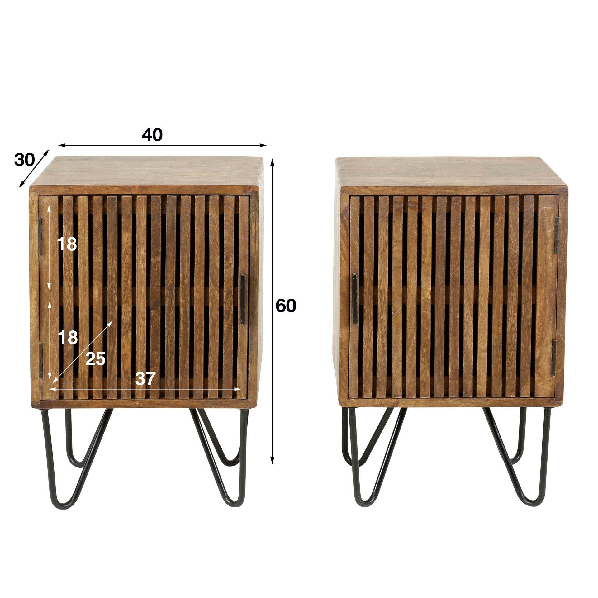 Beistelltisch – Calda Pure – Massivholz Mango Sandfarbe