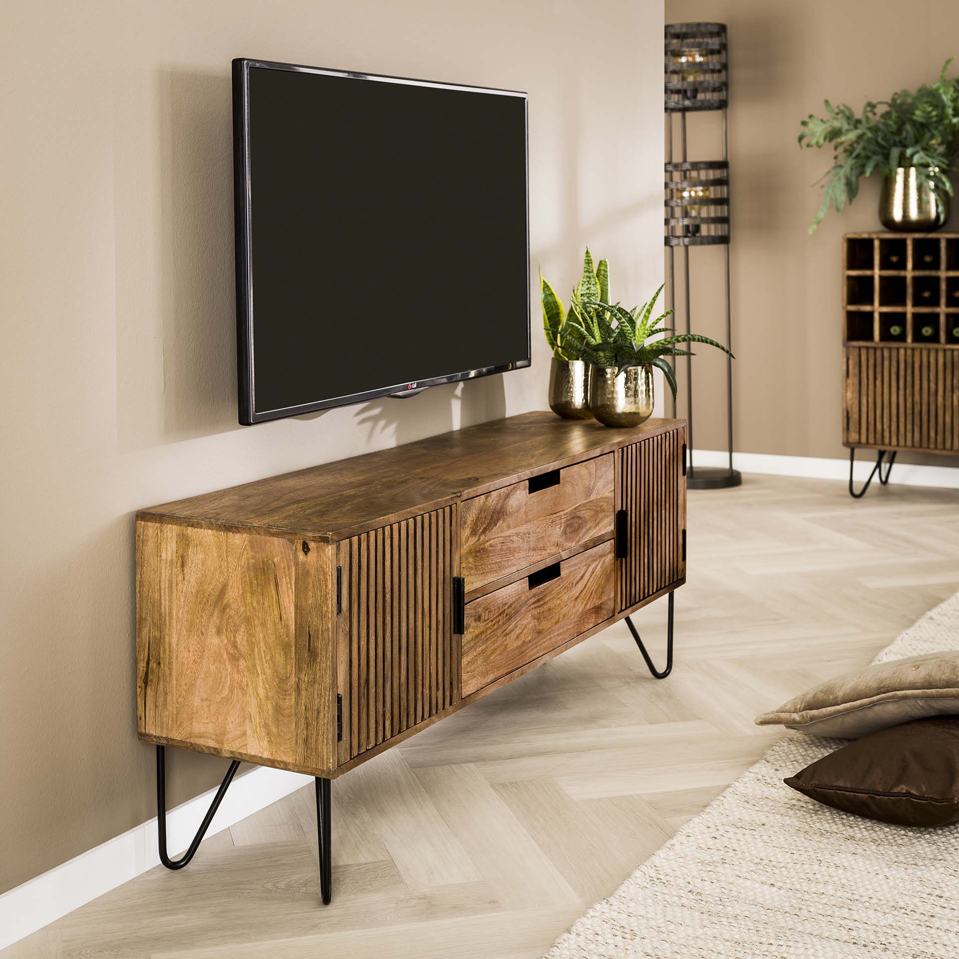 Wohnaccessoire – Olivo Forma – Massivholz Mango Sandfarbe