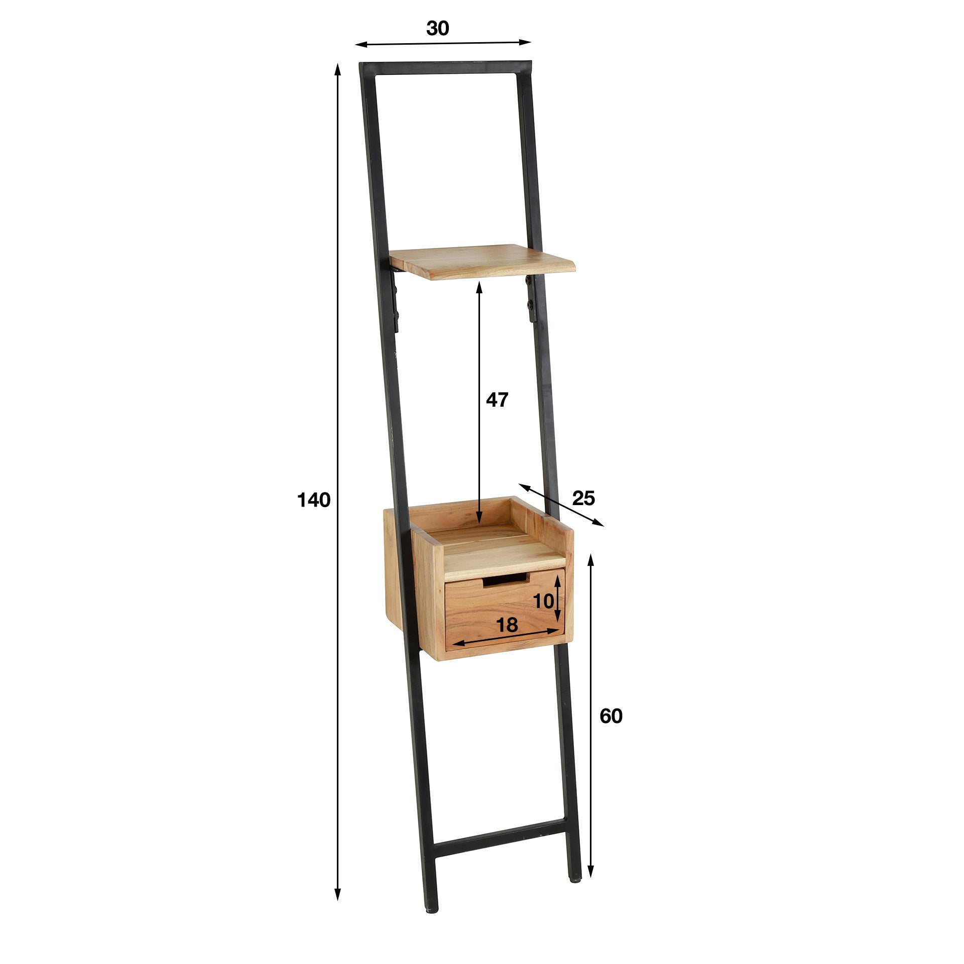 Beistelltisch – Mira Design – Massivholz Akazie natur