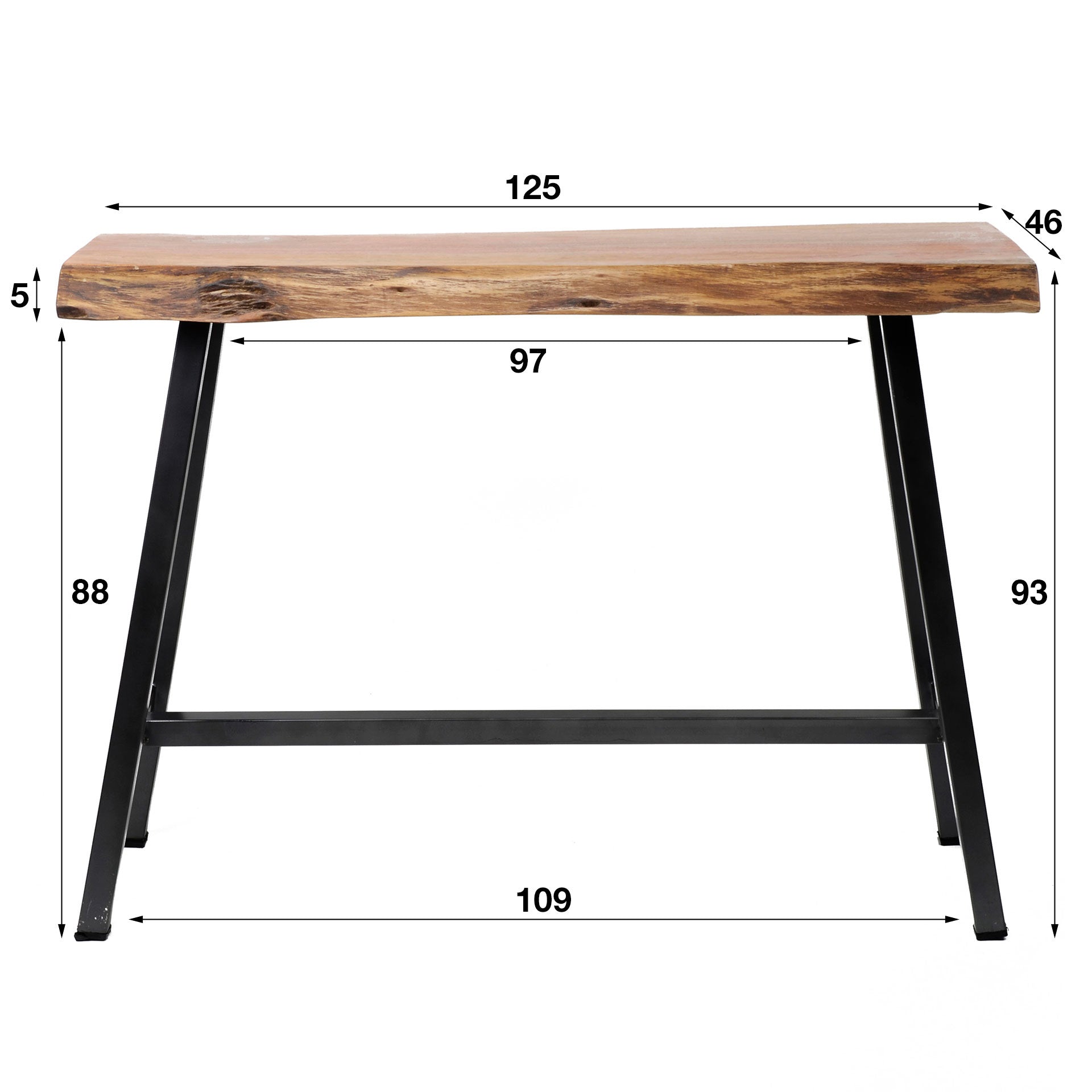 Beistelltisch – Evo Studio – Massivholz Akazie natur