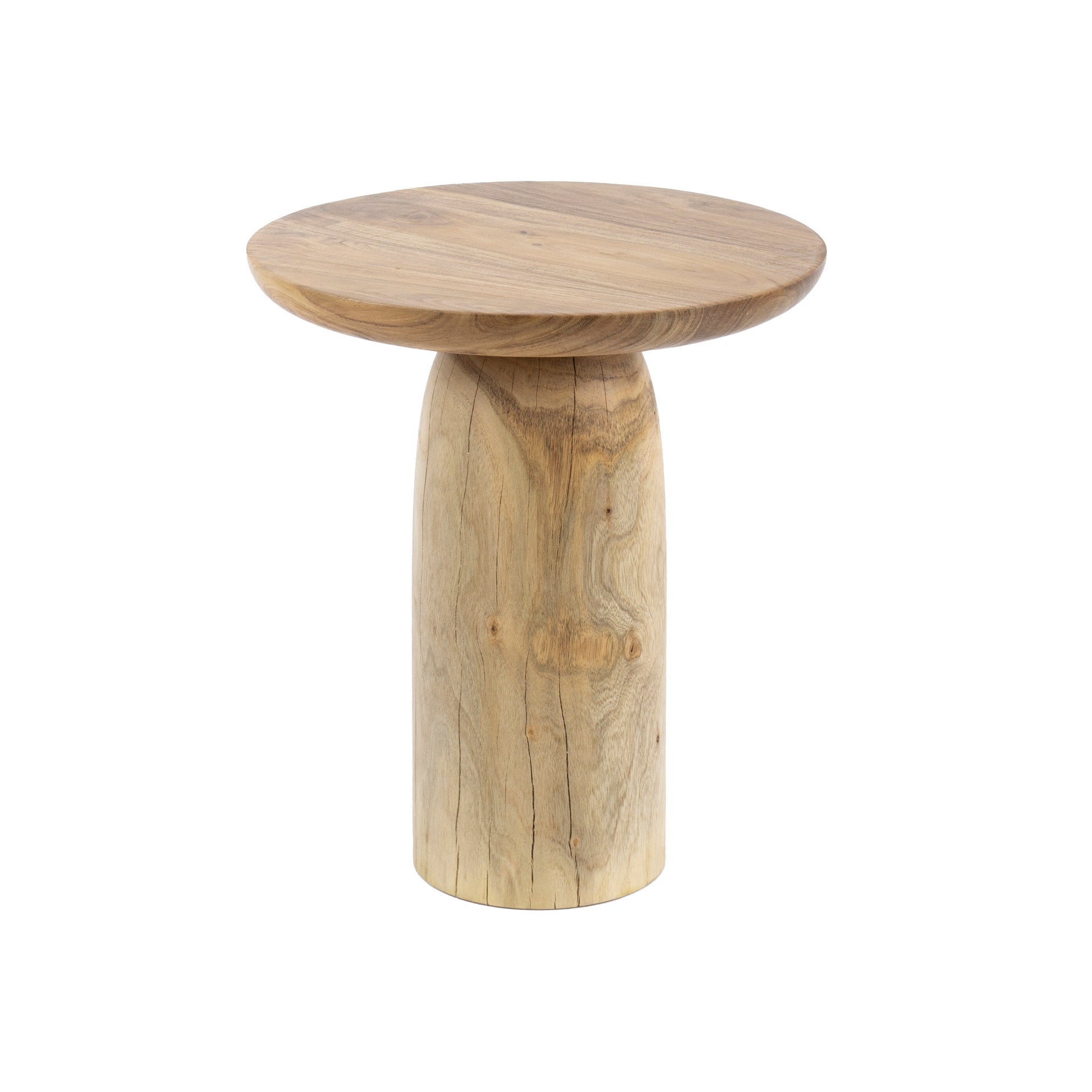 Beistelltisch Rivaro L 40x40x45 cm – organische Form aus massivem Akazienholz mit mattem Finish