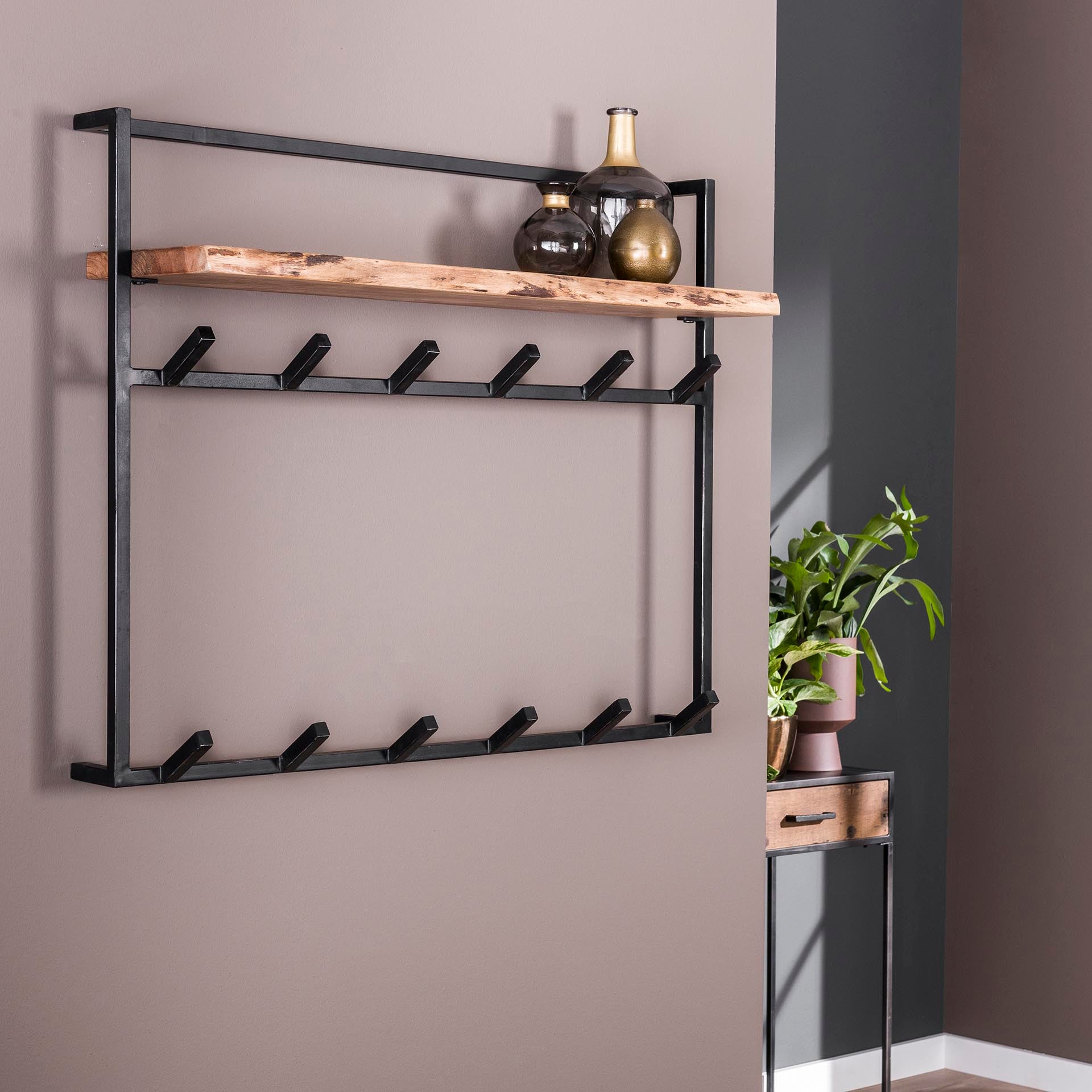Garderobe – Avento Pure – Massivholz Akazie natur