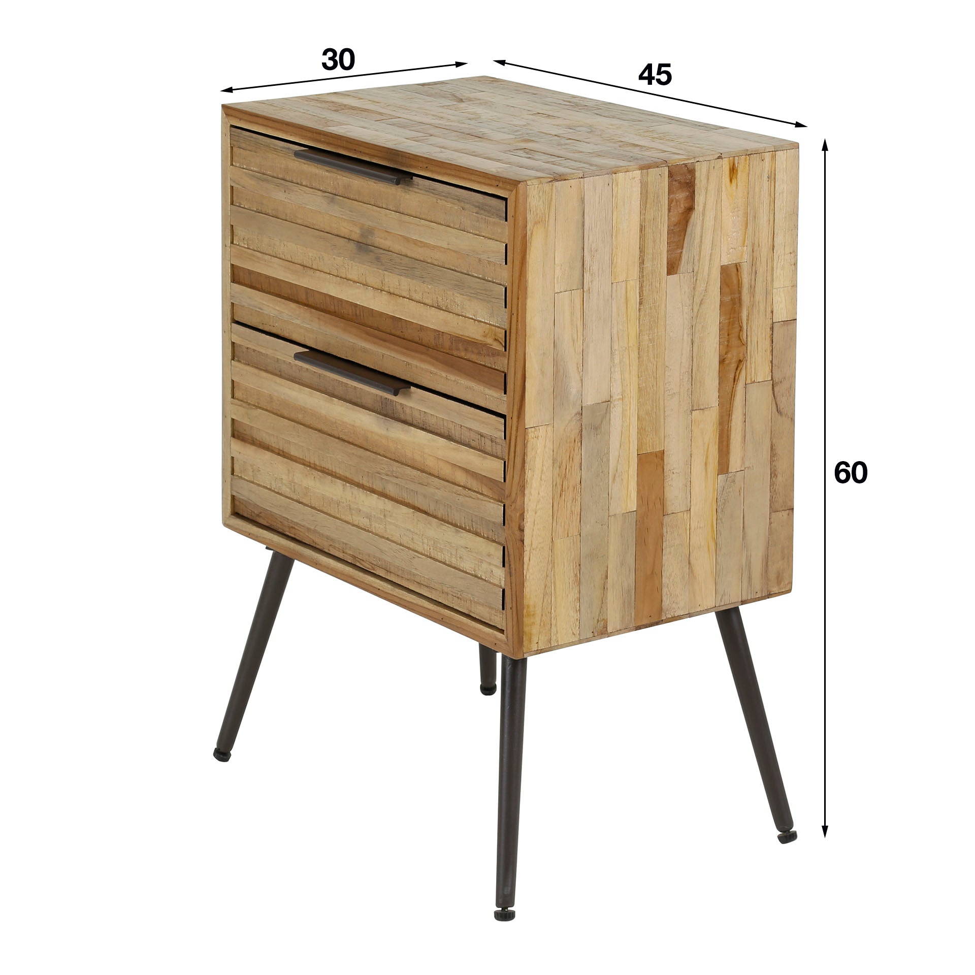 Beistelltisch – Canto Frame – Verwitterten Teakholz