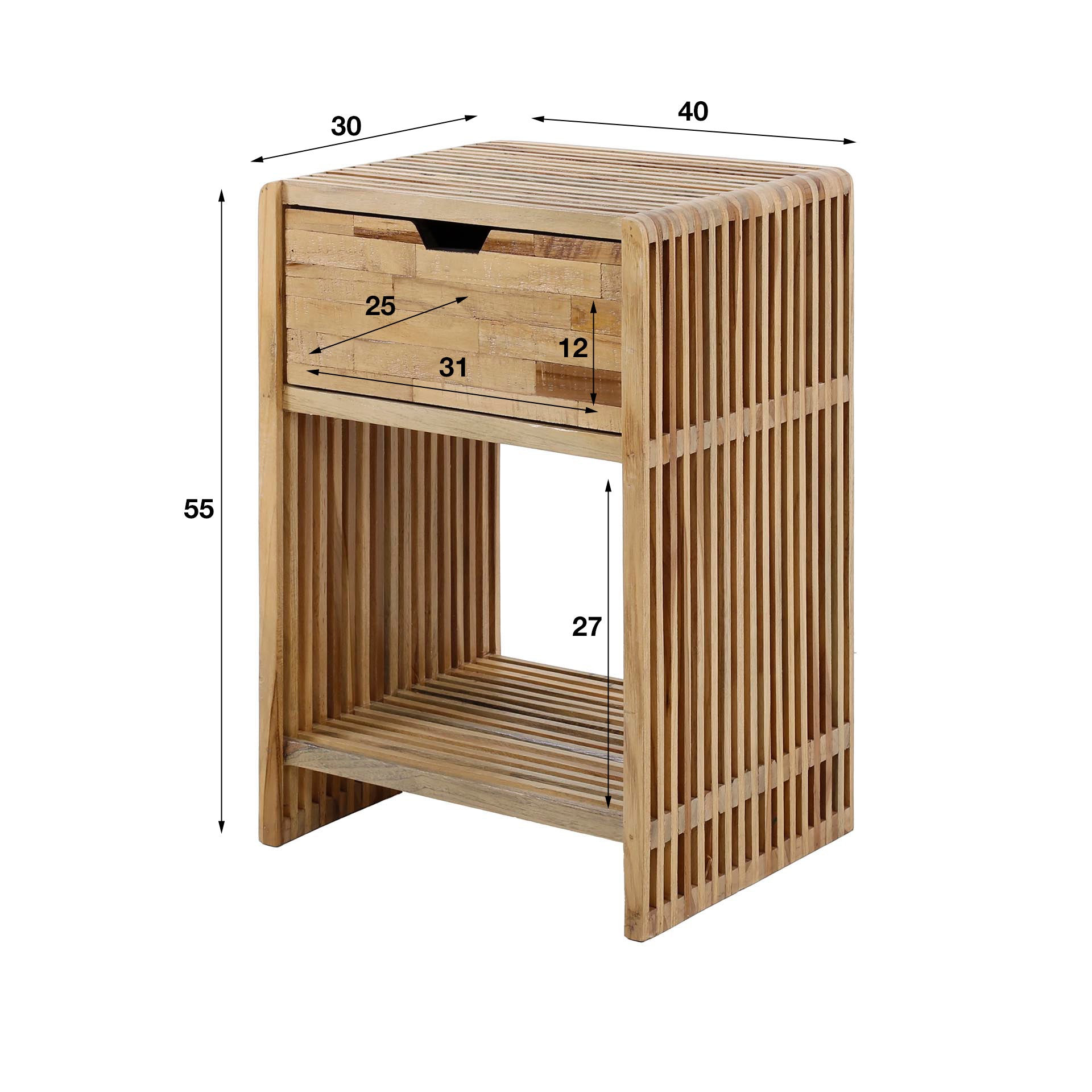 Beistelltisch – Nexa Classic – Verwitterten Teakholz
