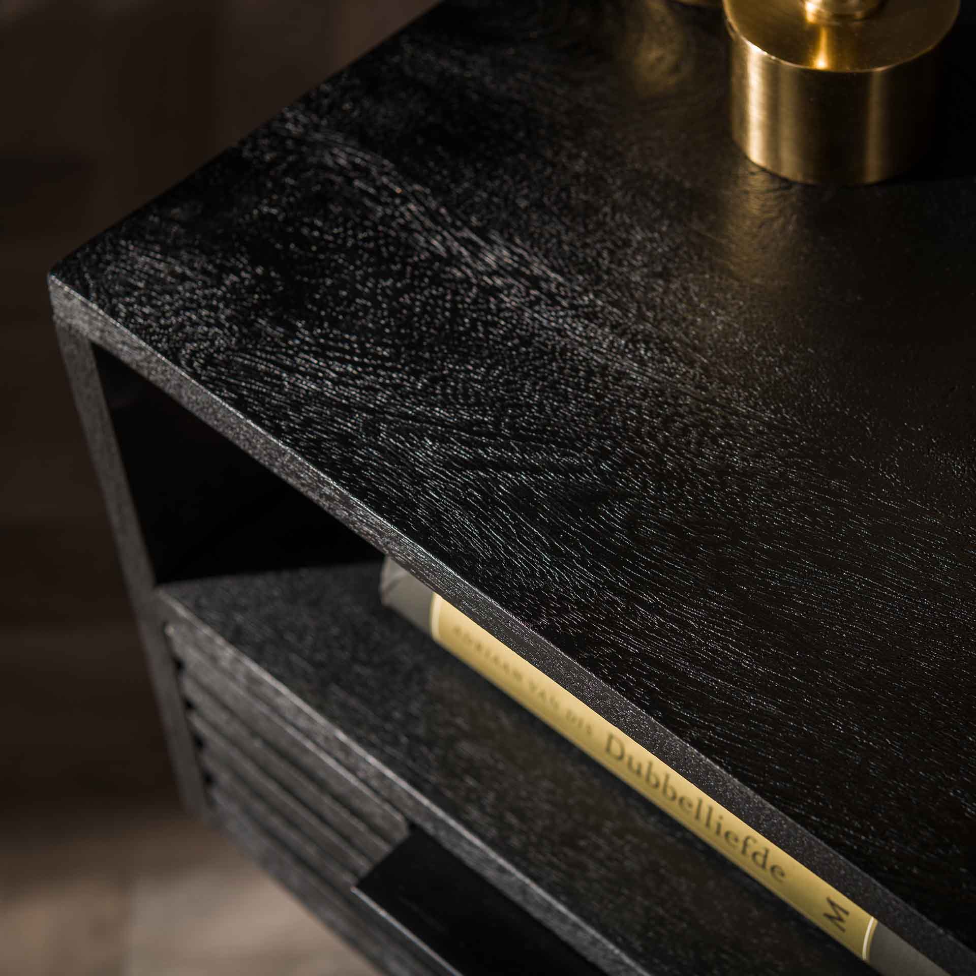 Beistelltisch – Evo Studio – Massivholz Mango schwarz