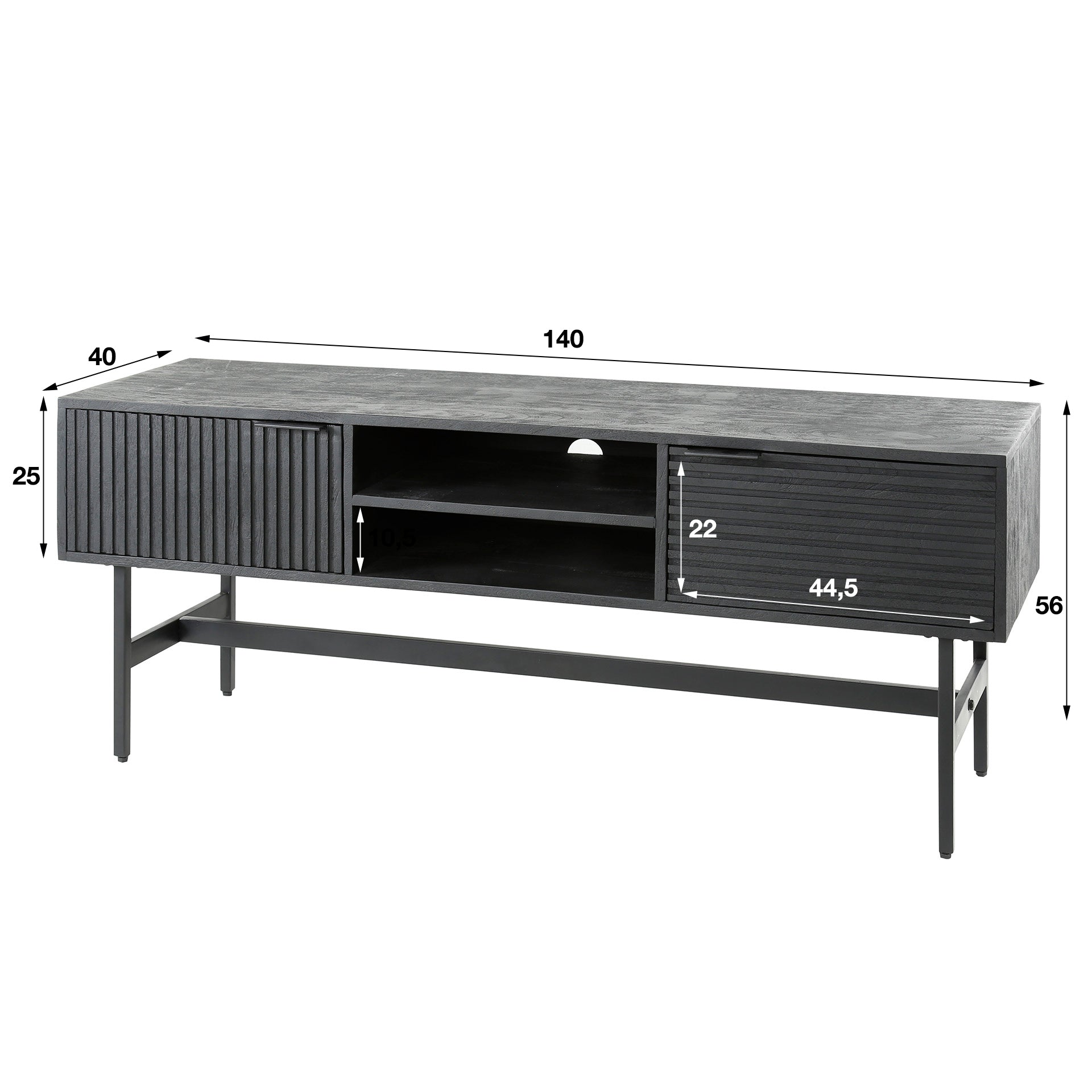 Wohnaccessoire – Helio Loft – Massivholz Mango schwarz