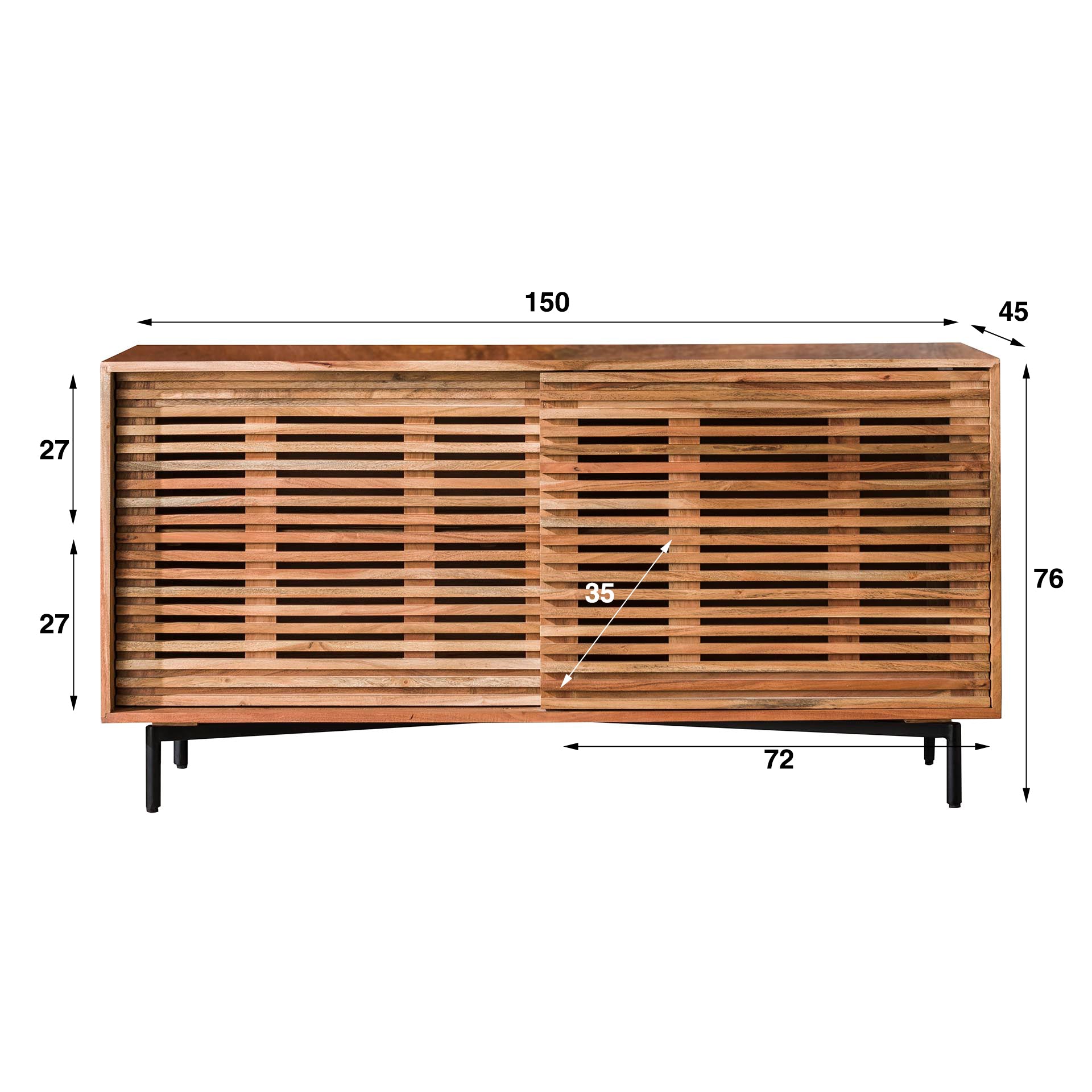 Wohnaccessoire – Prisma Modern – Massivholz Akazie natur