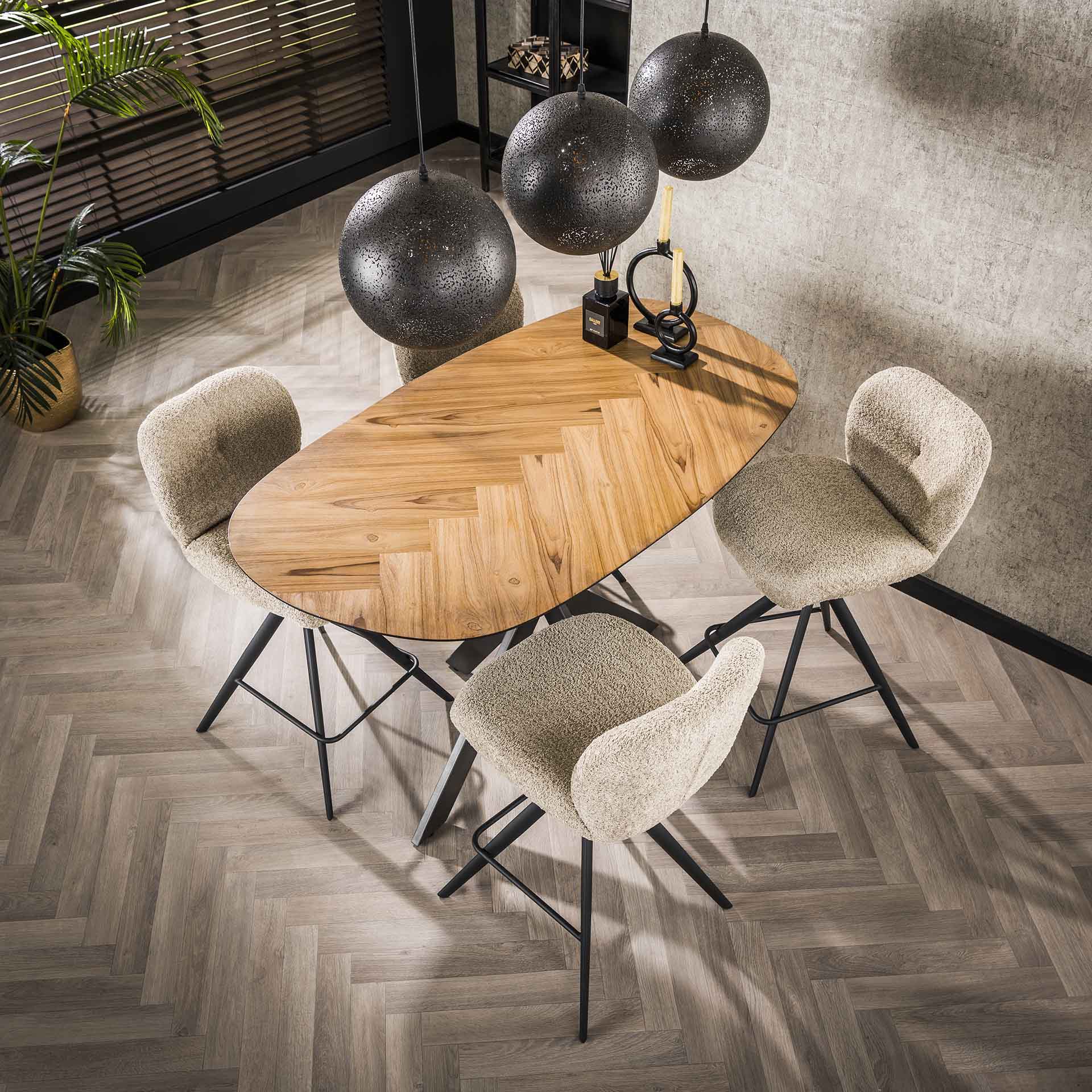 Beistelltisch – Helio Vista – Recyceltes Teakholz furnier