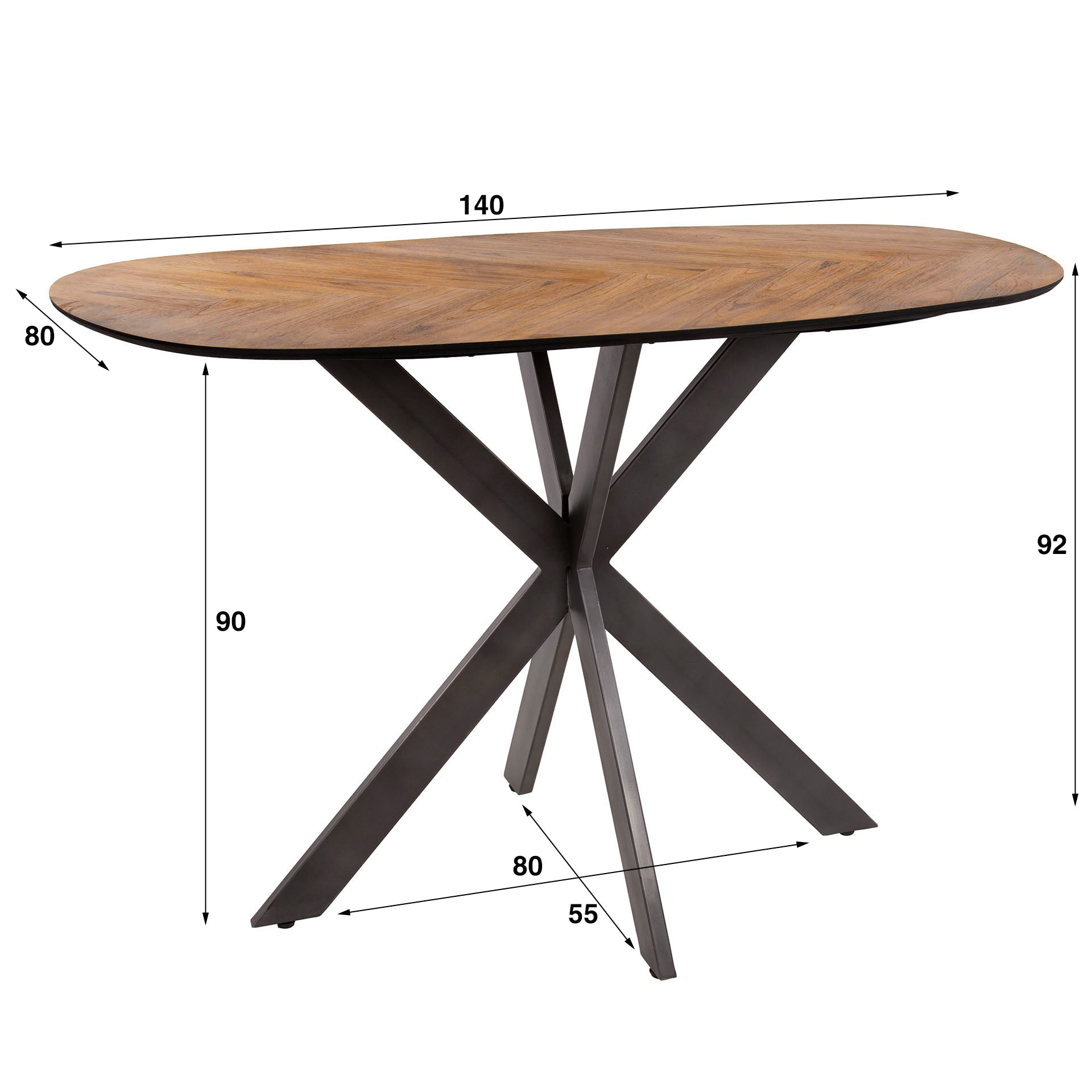 Beistelltisch – Helio Vista – Recyceltes Teakholz furnier