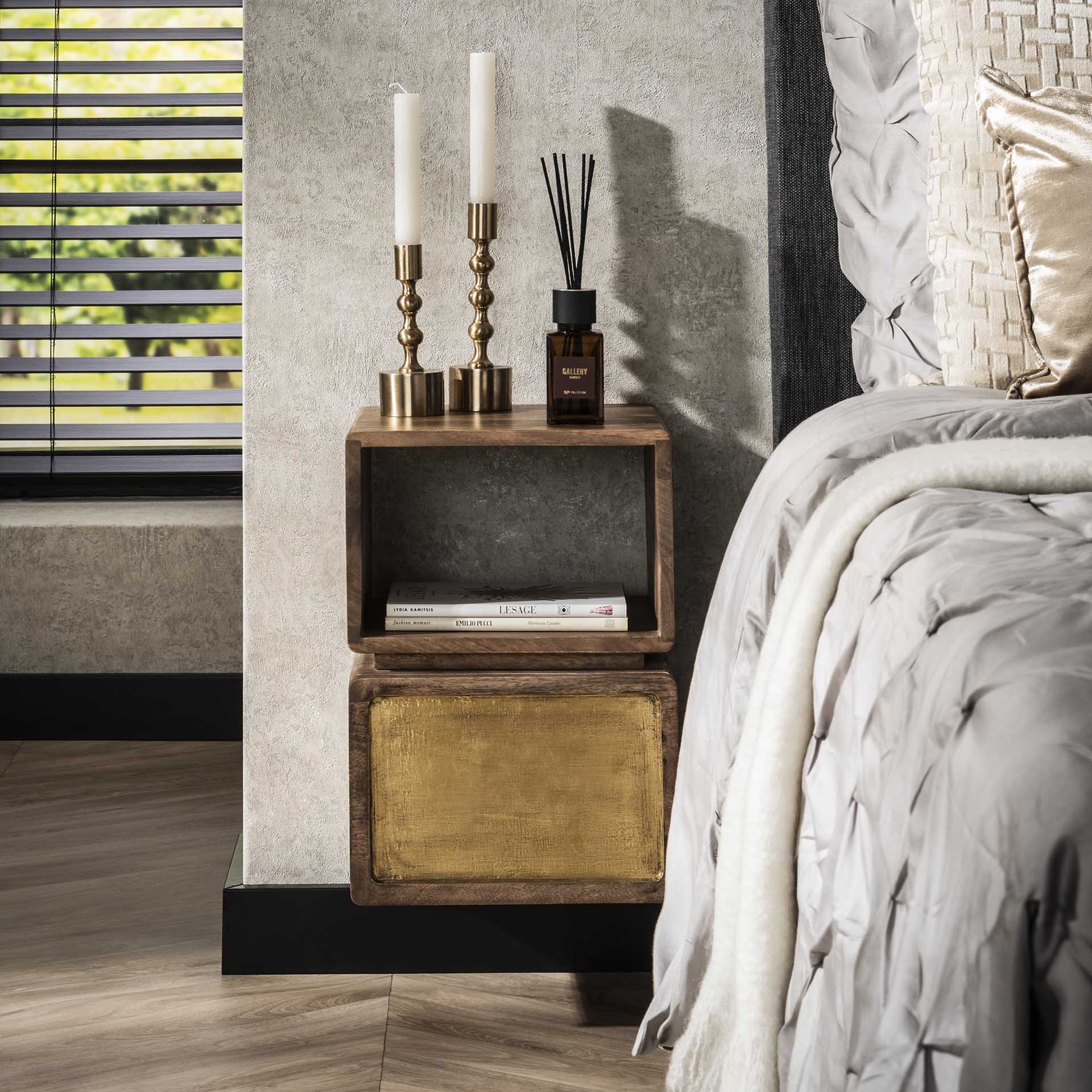 Beistelltisch – Vesta Loft – Massivholz Mango Sandfarbe