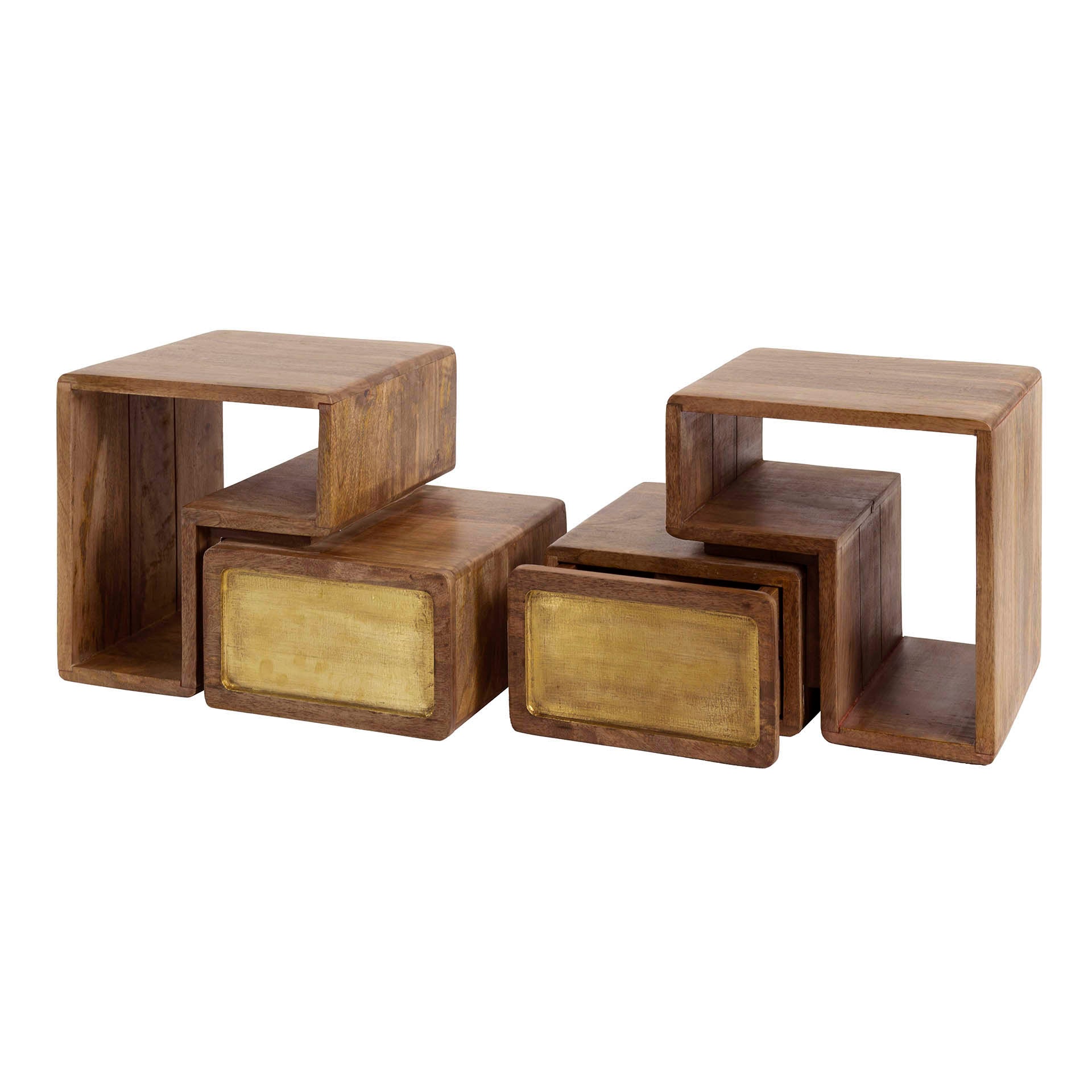 Beistelltisch – Lumina Forma – Massivholz Mango Sandfarbe