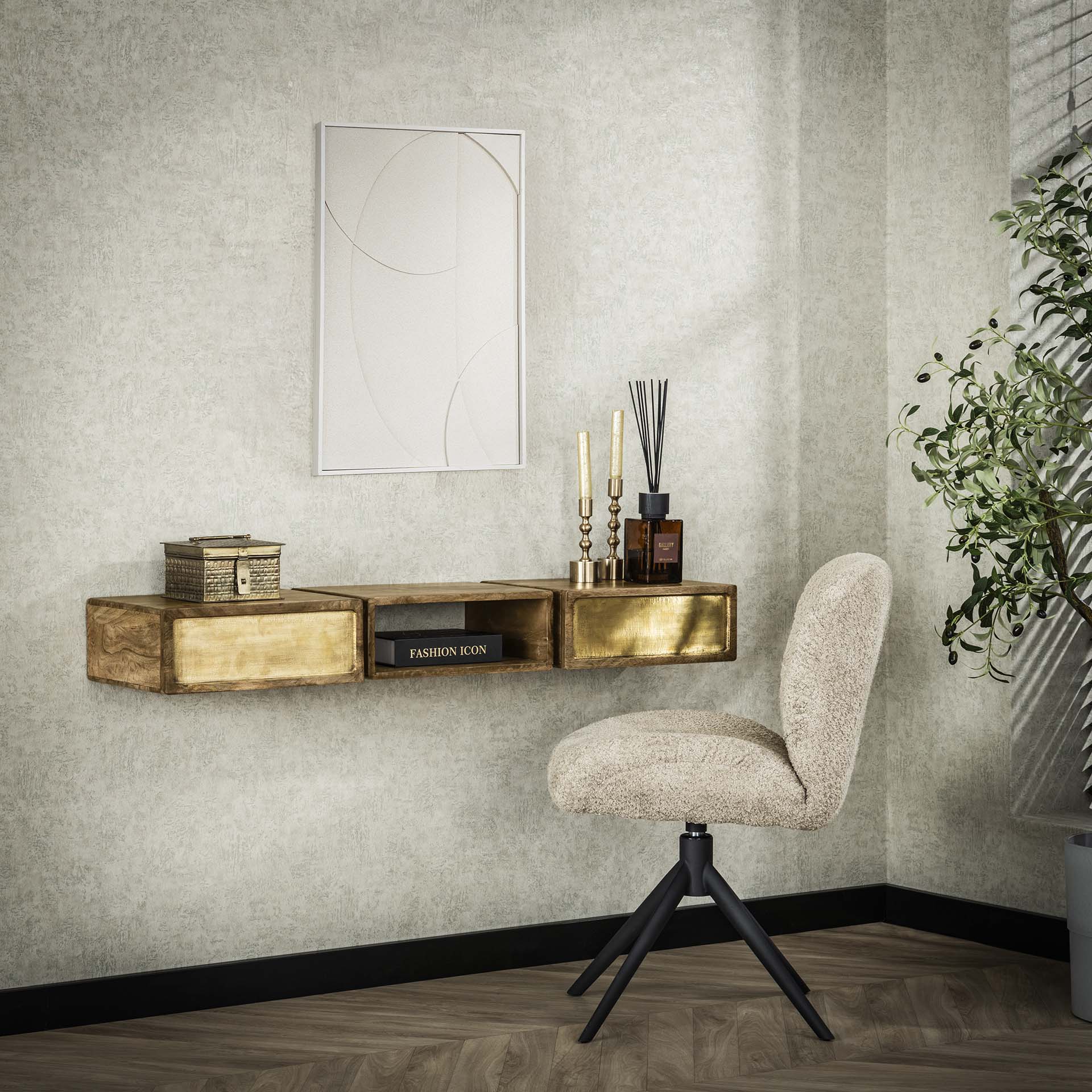 Beistelltisch – Helio Select – Massivholz Mango Sandfarbe