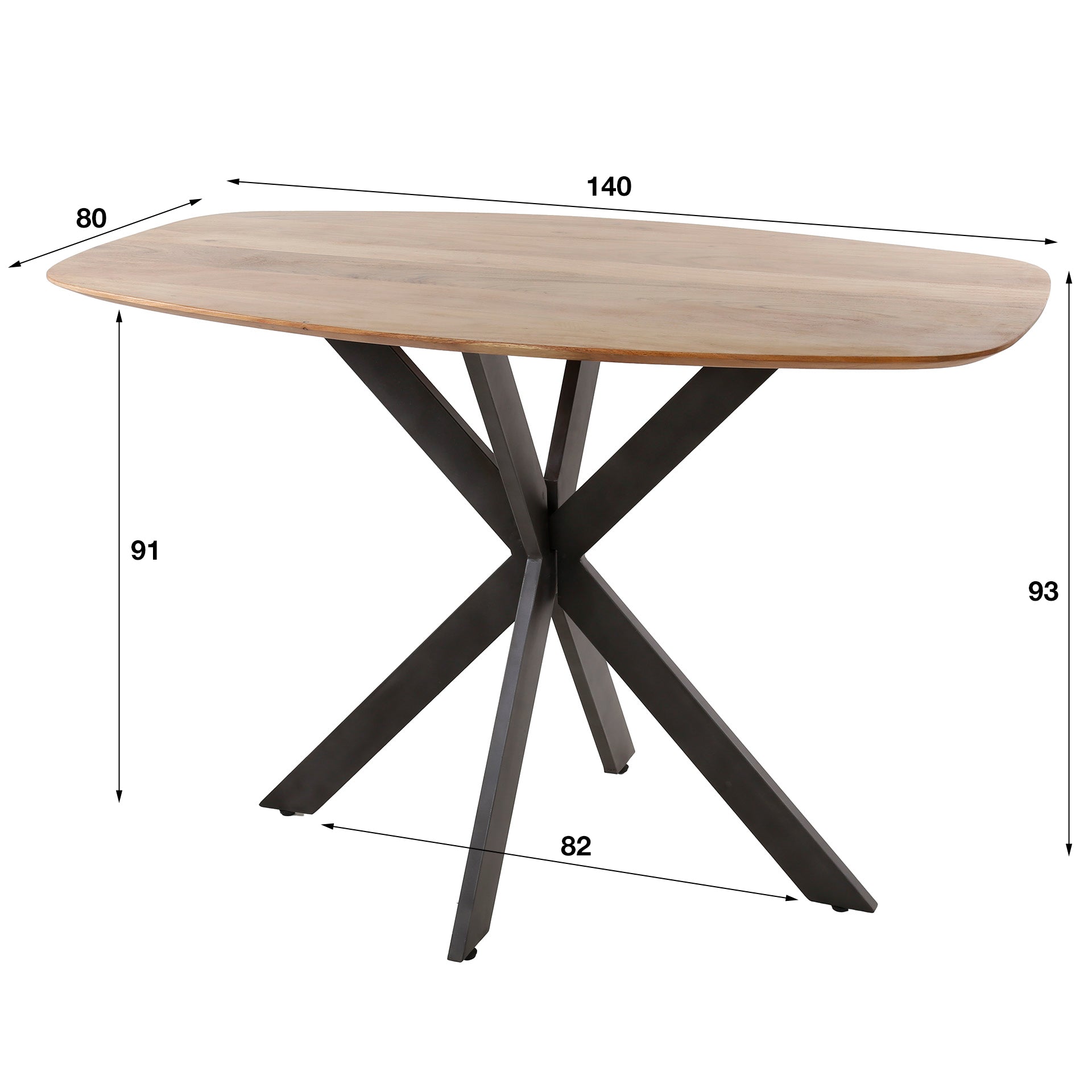 Beistelltisch – Velora Design – Massivholz Akazie natur