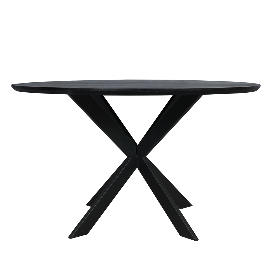 Esstisch Evoque – massives Eichenholz & Stahlgestell, Ø130 x 76 cm, FSC-zertifiziert, modernes Design