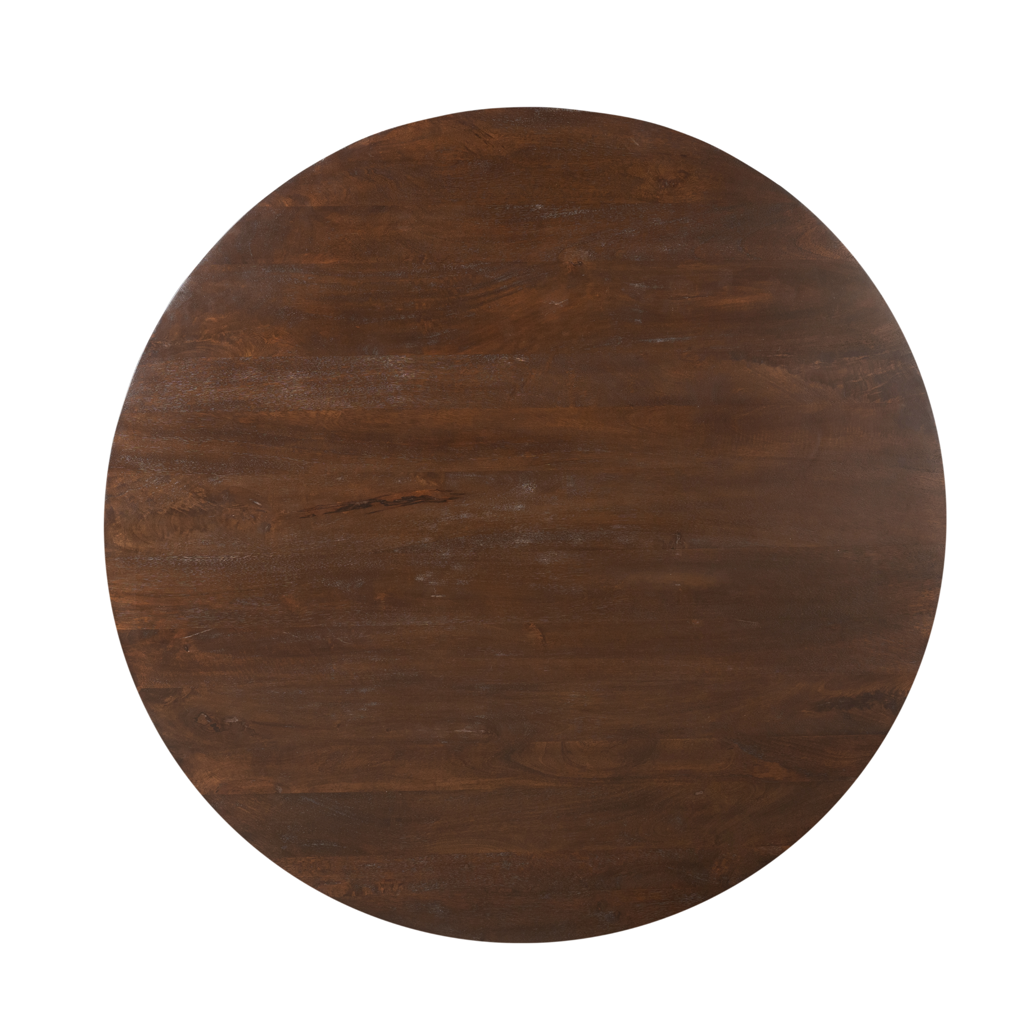 Esstisch Mandy – Mangoholz in Braun, 150 x 150 x 76 cm, stilvolles und markantes Design