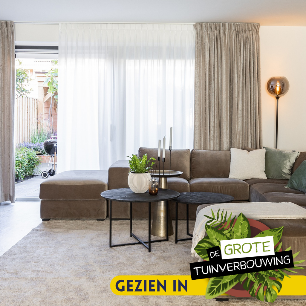 Couchtisch Daisy – Aluminiumtisch in Antik-Gold, 40 x 40 x 60 cm