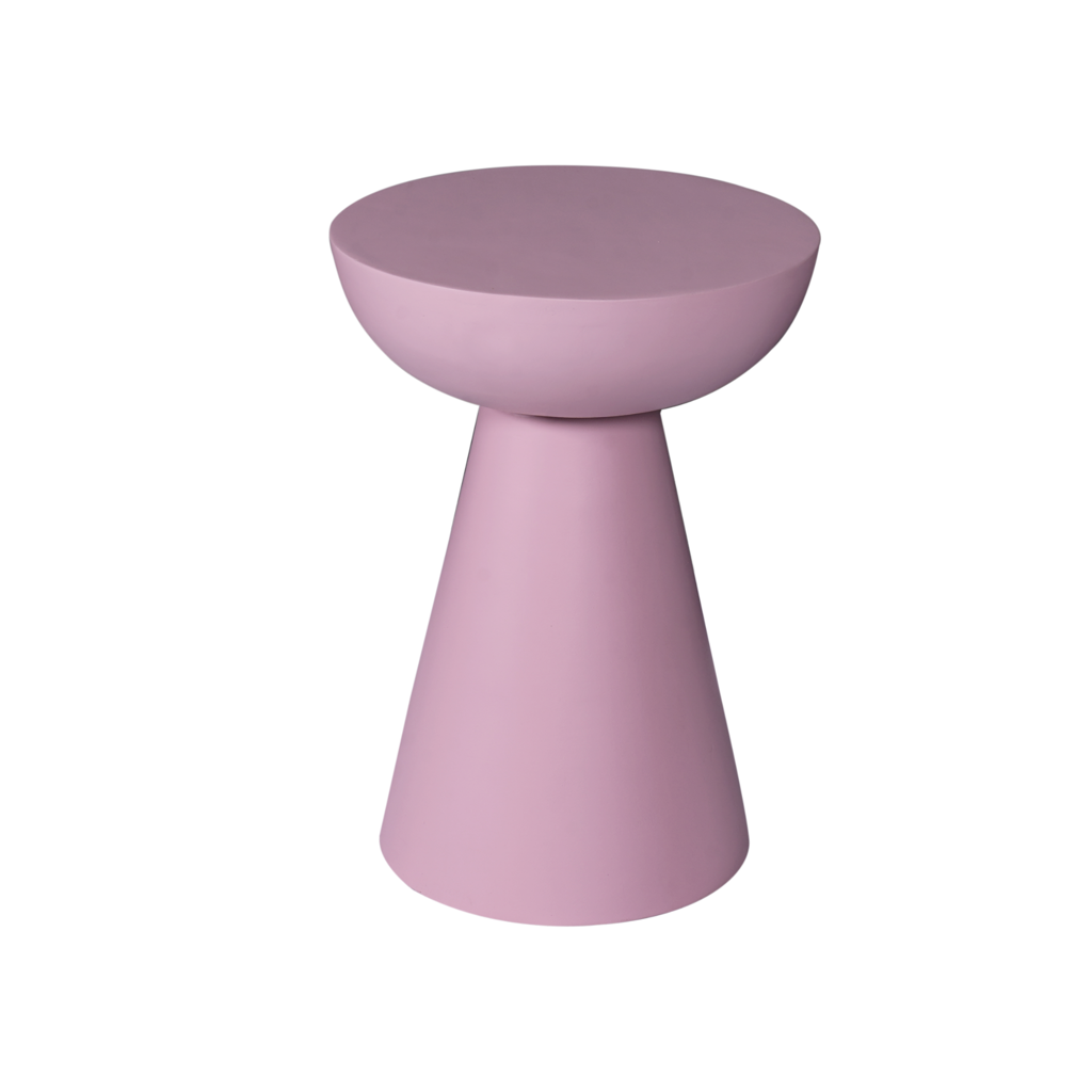 Beistelltisch Nilo Rosa – Designer-Tisch aus Mangoholz, 30 x 30 x 42 cm