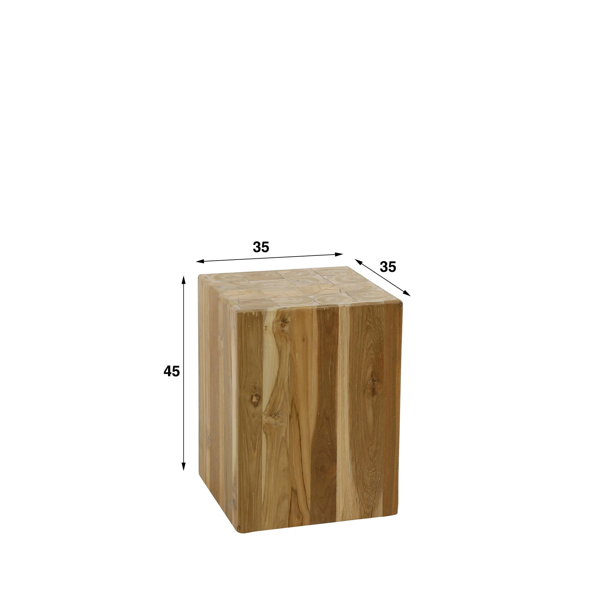 Beistelltisch – Scalea Edge – Massives recyceltes Teakholz
