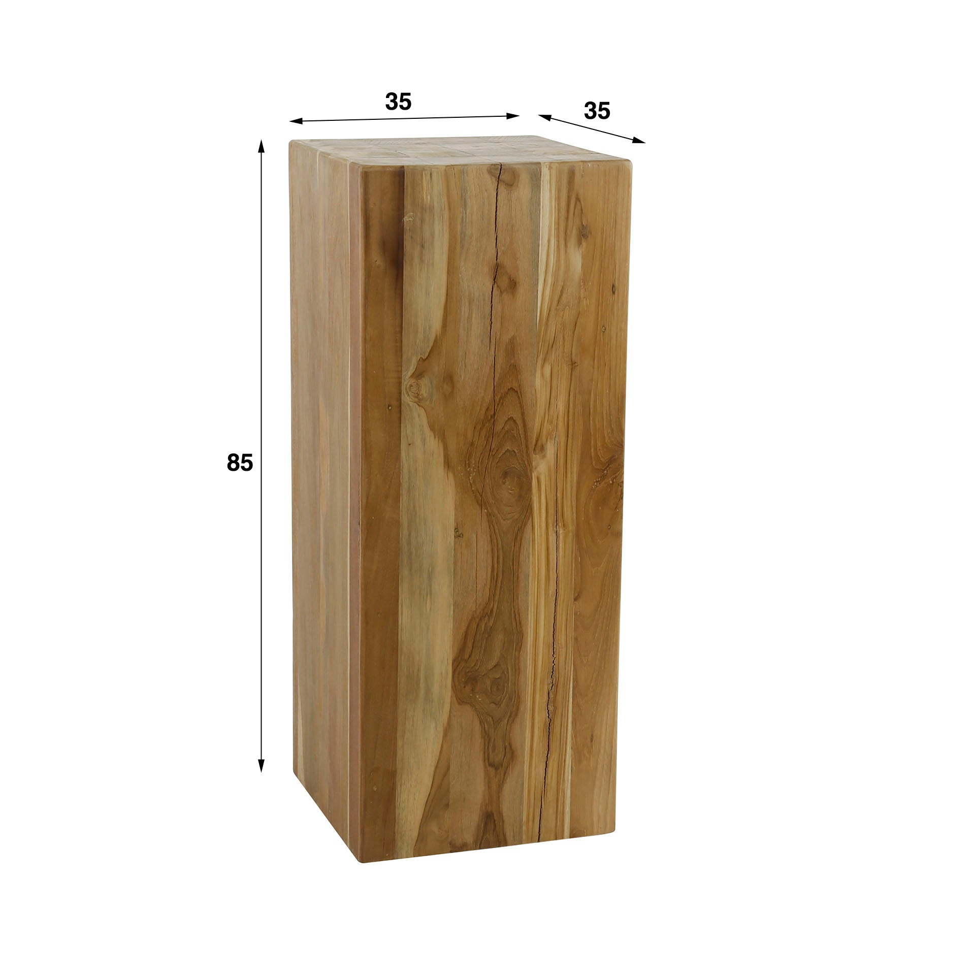 Beistelltisch – Serra Frame – Massives recyceltes Teakholz