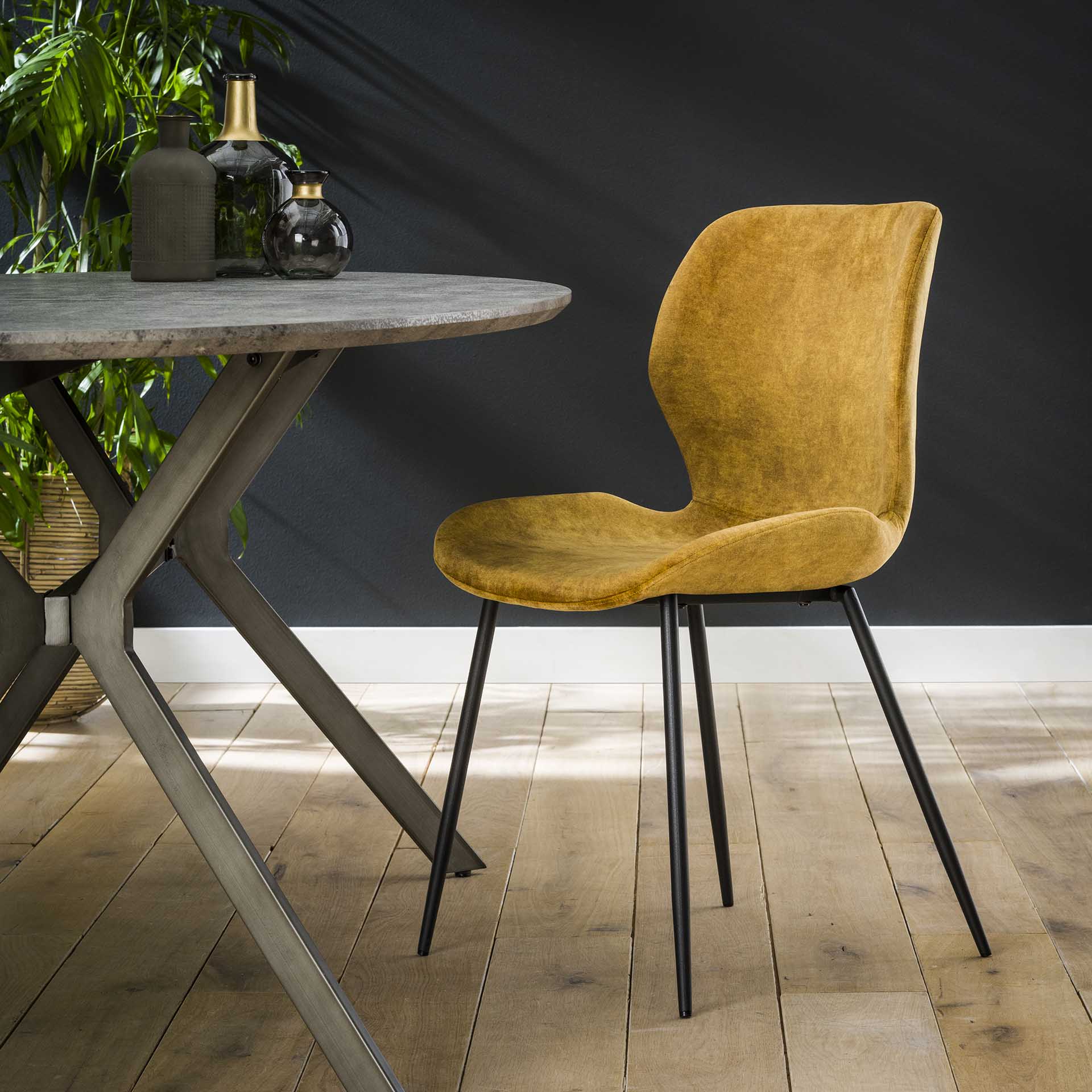Stuhl – Scalea Grace – Golden velvet