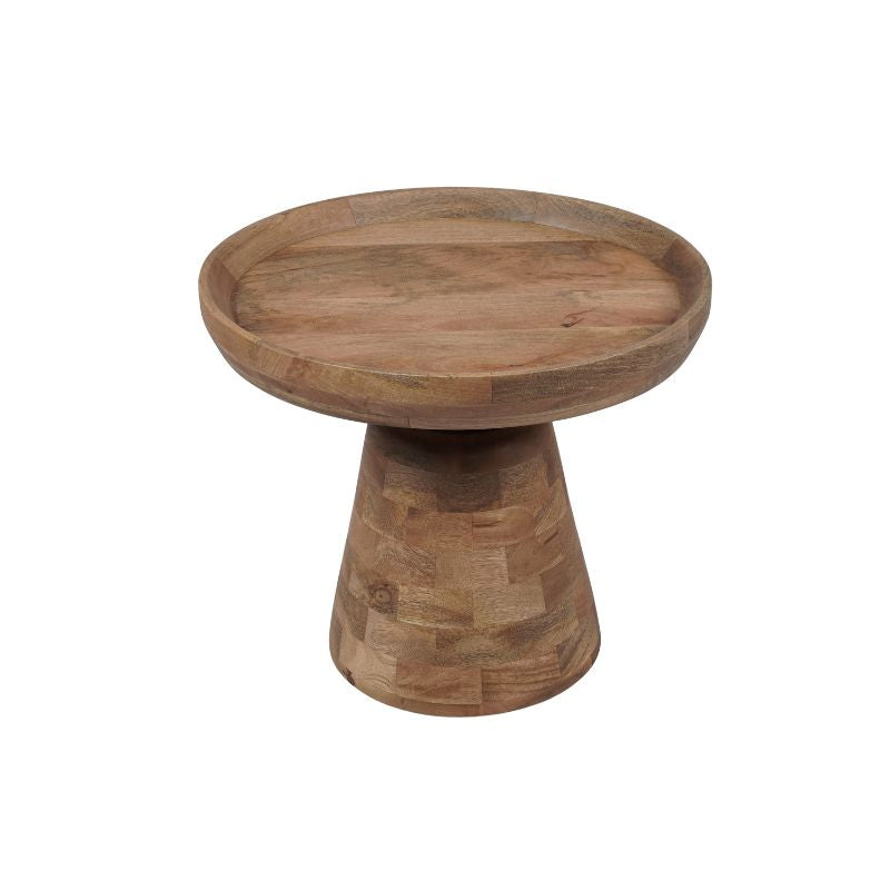 Beistelltisch Troy – Mangoholztisch mit einzigartigem Design, 50 x 50 x 45 cm