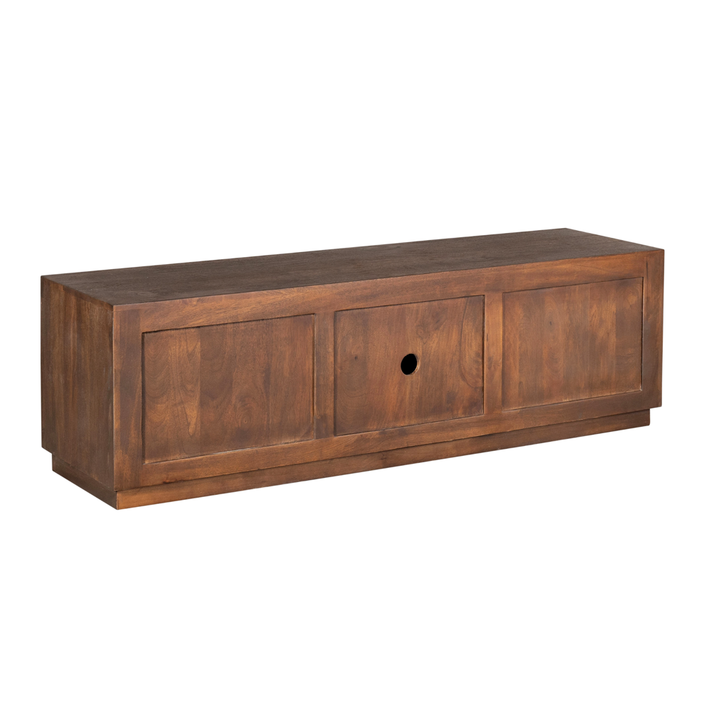 TV-Board Bali Braun – Lowboard aus Mangoholz mit Push-to-Open-System, 150 x 45 x 46 cm