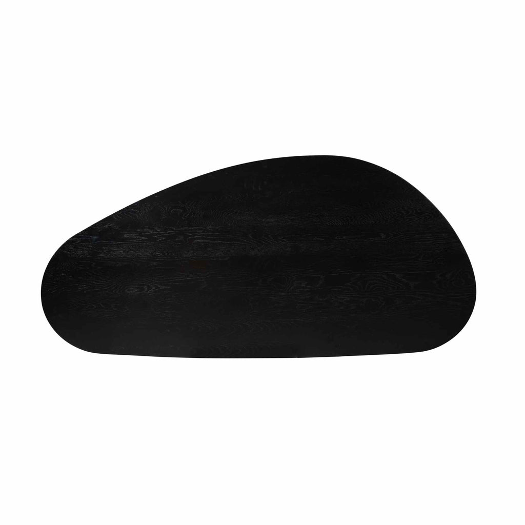 Esstisch Sky Schwarz – FSC Eiche, organische Tischplatte & schwarzes Matrixgestell, 240 x 110 x 76 cm