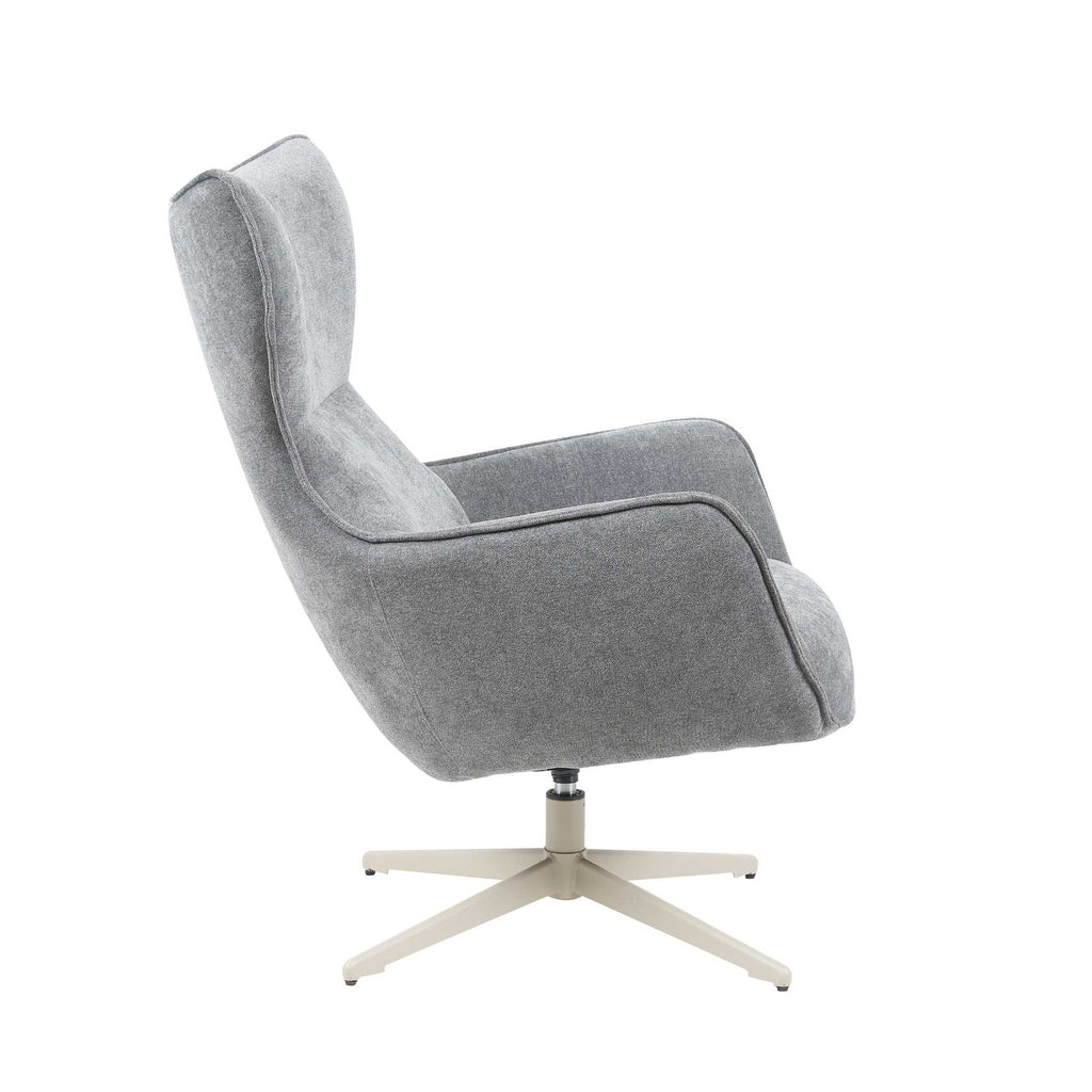 Sessel Jenny Anthrazit – Komfortabler Drehsessel mit Metallfuß, 76 x 78 x 102 cm, modernes Design