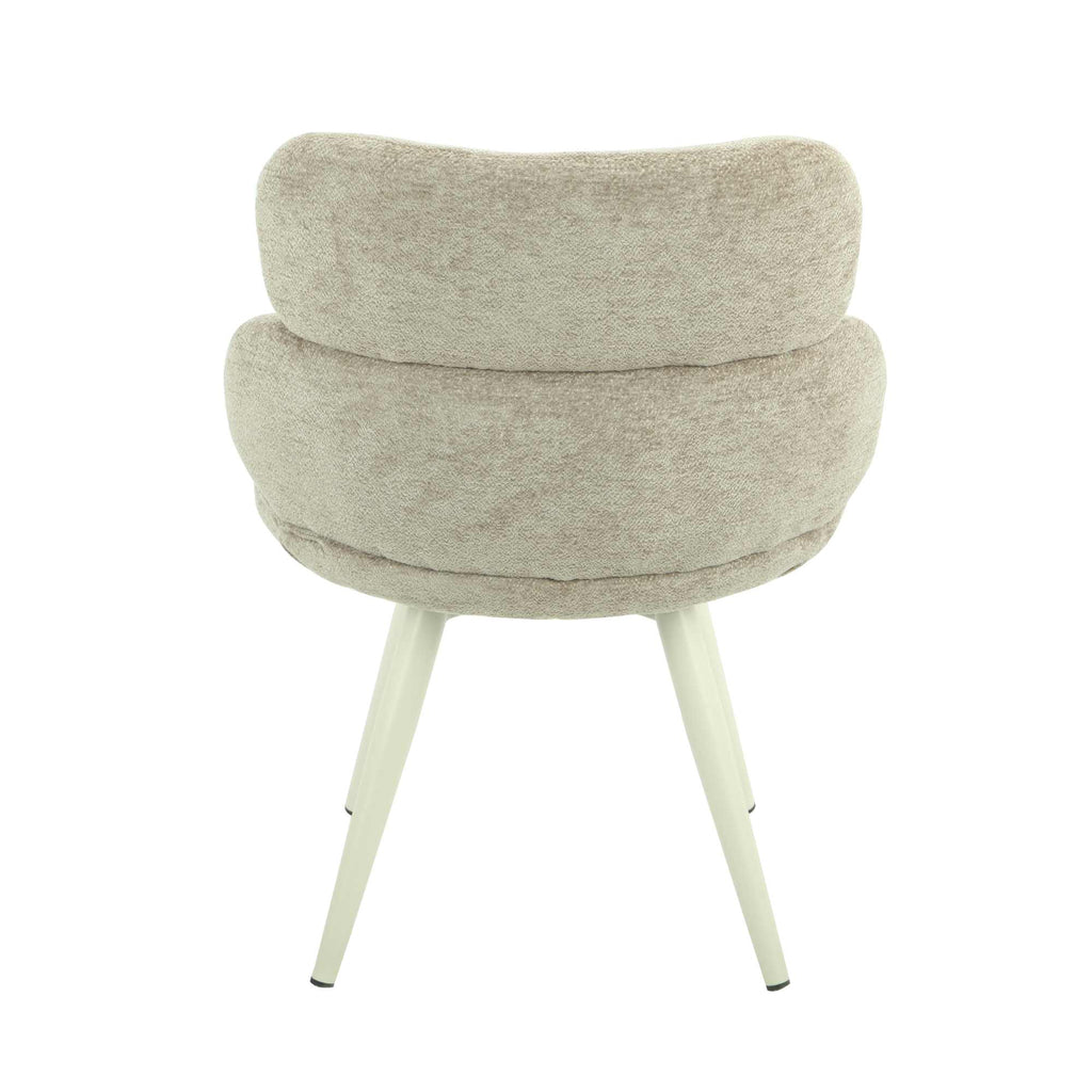Esszimmerstuhl Abby Taupe – 57x58,5x80 cm Polsterstuhl mit Rückenlehne & schlanken Beinen