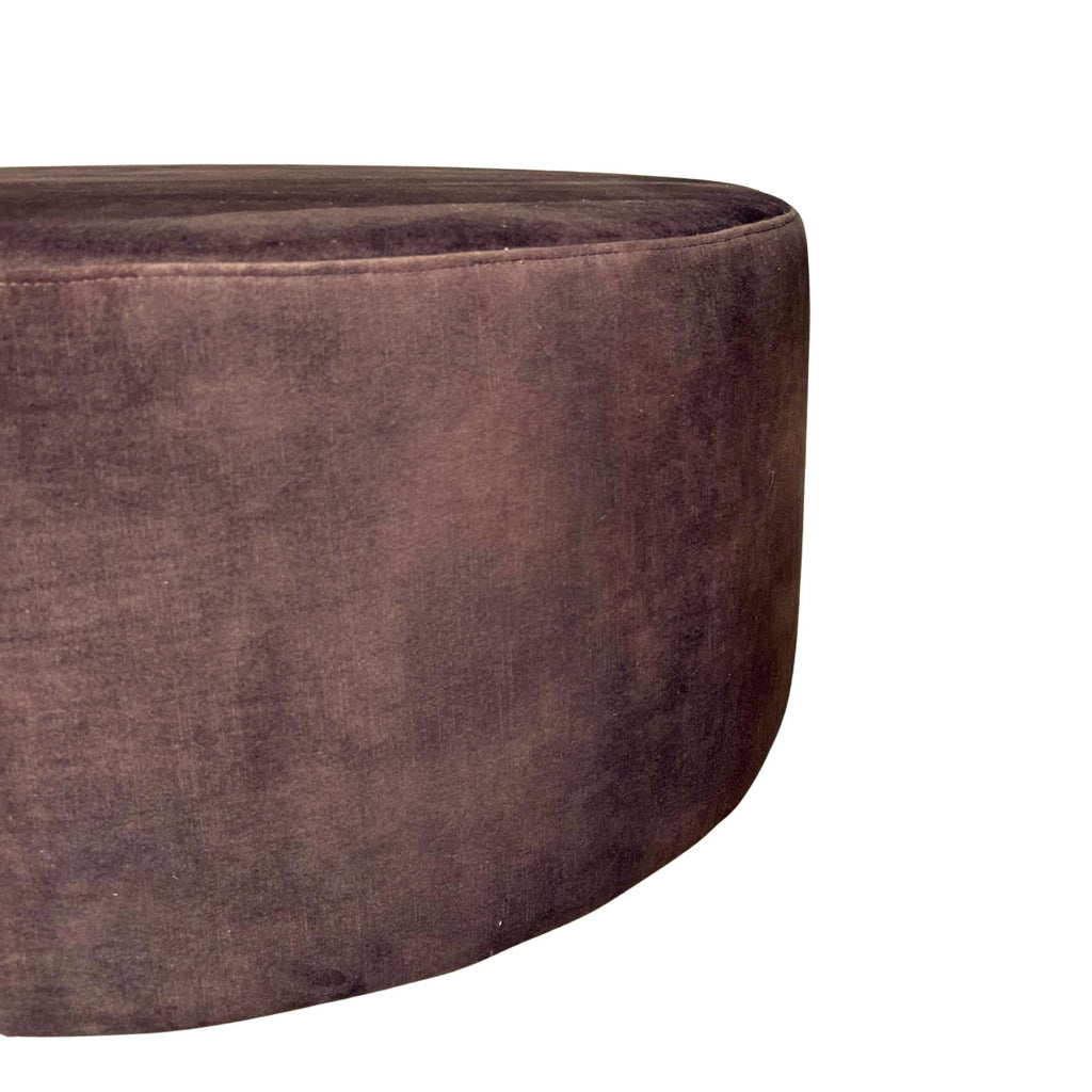 Runder MeinLieblingsplatz Hocker Braun – Polsterhocker 80 x 80 x 39 cm, modernes Design, vielseitig einsetzbar
