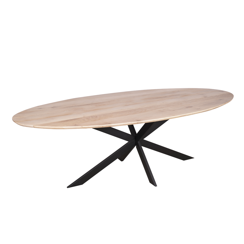 Esstisch Evoque Natur 240x110x76 cm – FSC Eiche mit 3 cm Massivholzplatte & stabilem Gestell