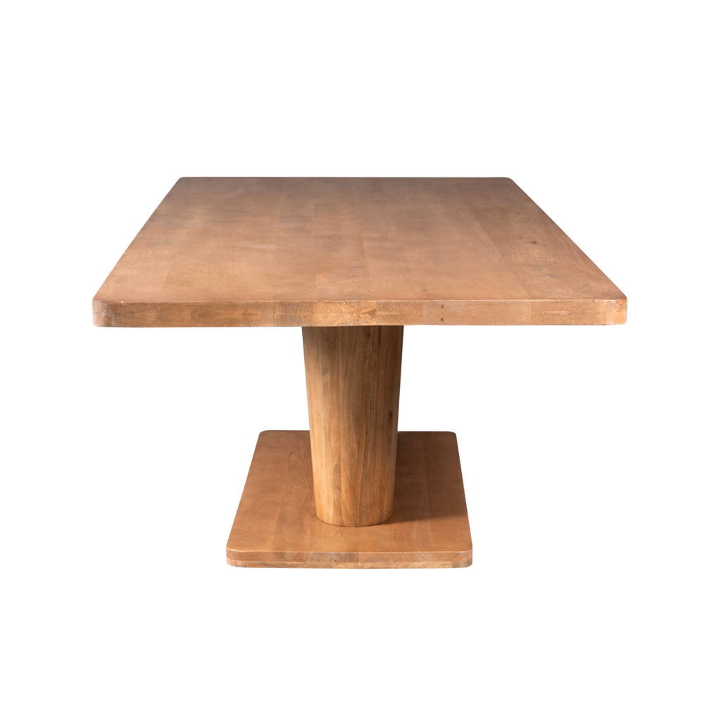 Esstisch CocoMer Natur – massives Mangoholz, organische Maserung & 6 cm Tischplatte, 240 x 110 x 76 cm