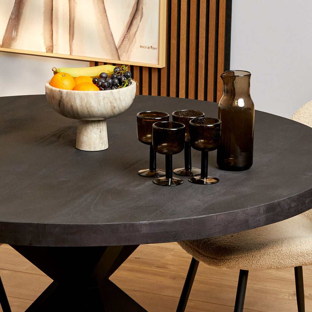 Esszimmer-Tisch Denver Schwarz | Rund | 140 cm