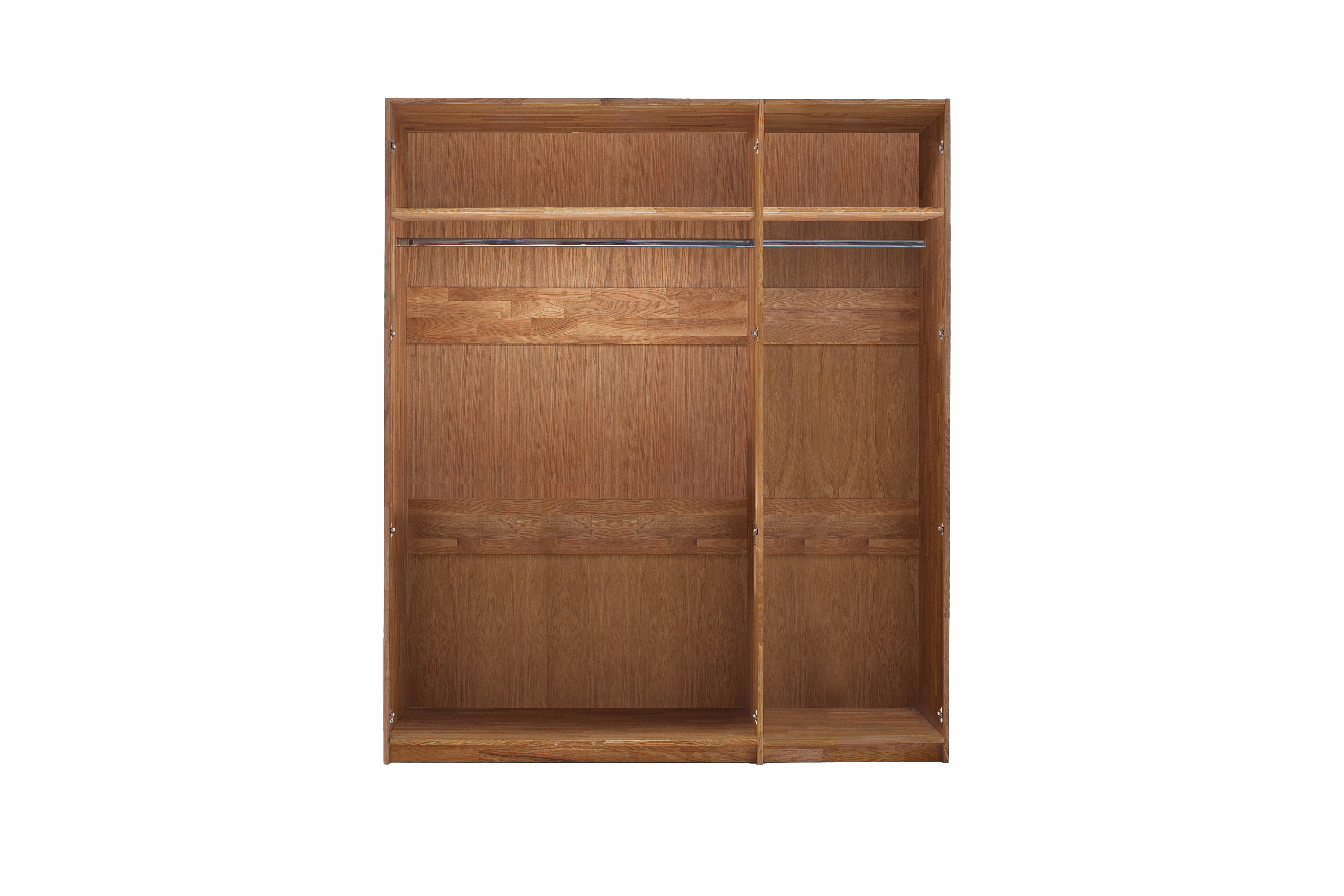 Kleiderschrank Woody Eiche massiv 2'türig
