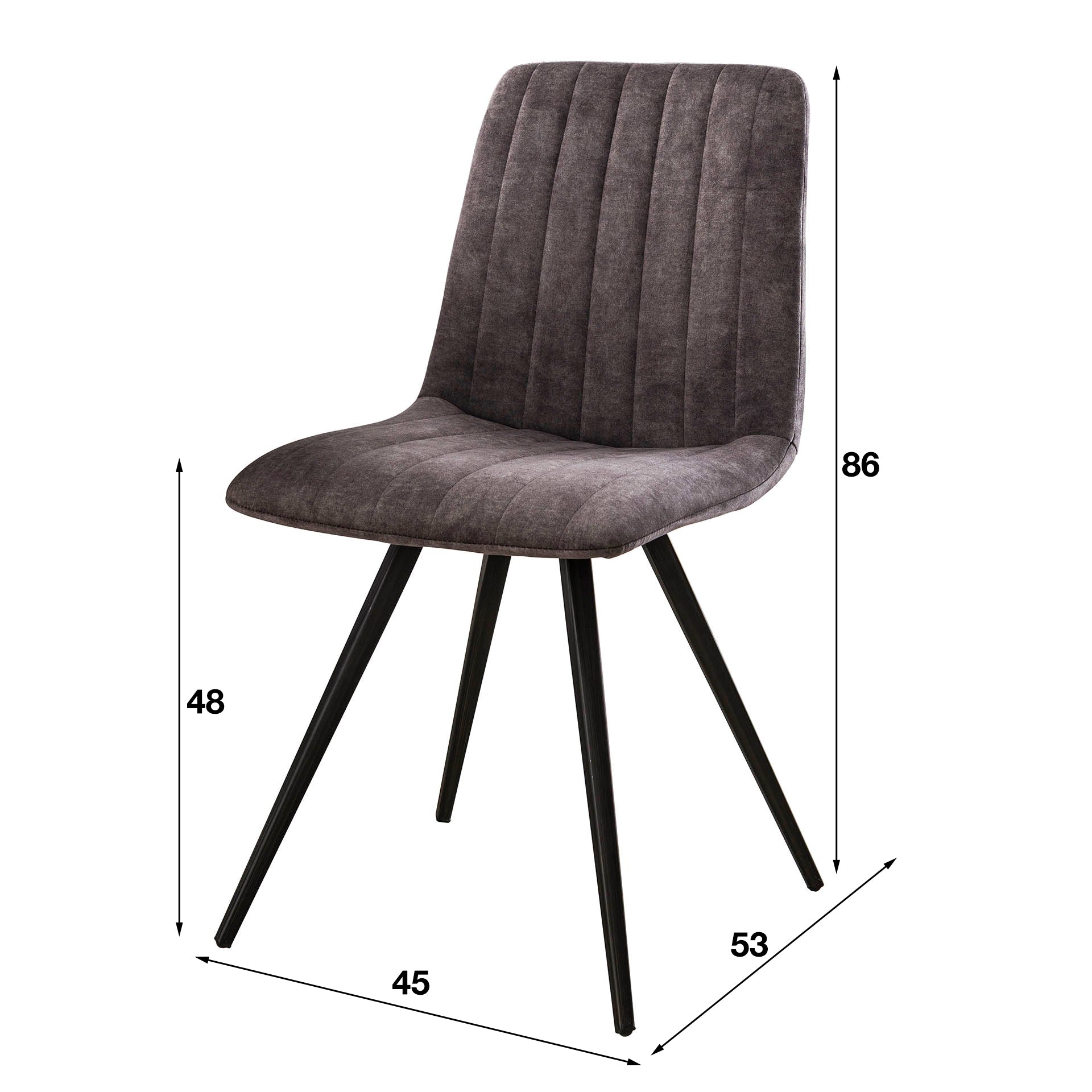 Stuhl – Lumina Hue – Grau velvet