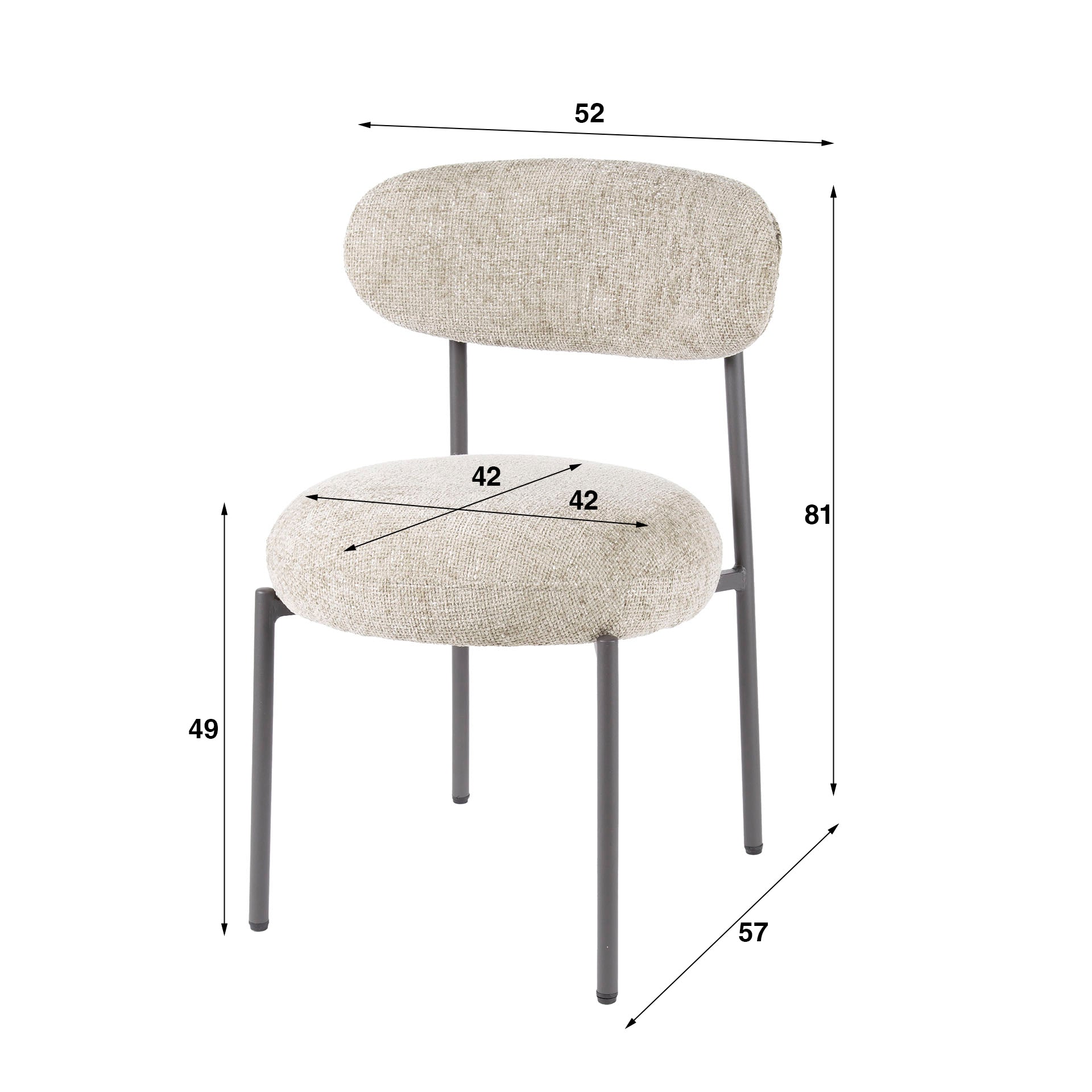 Stuhl – Velora Grace – Tissee cargo sandfarbe