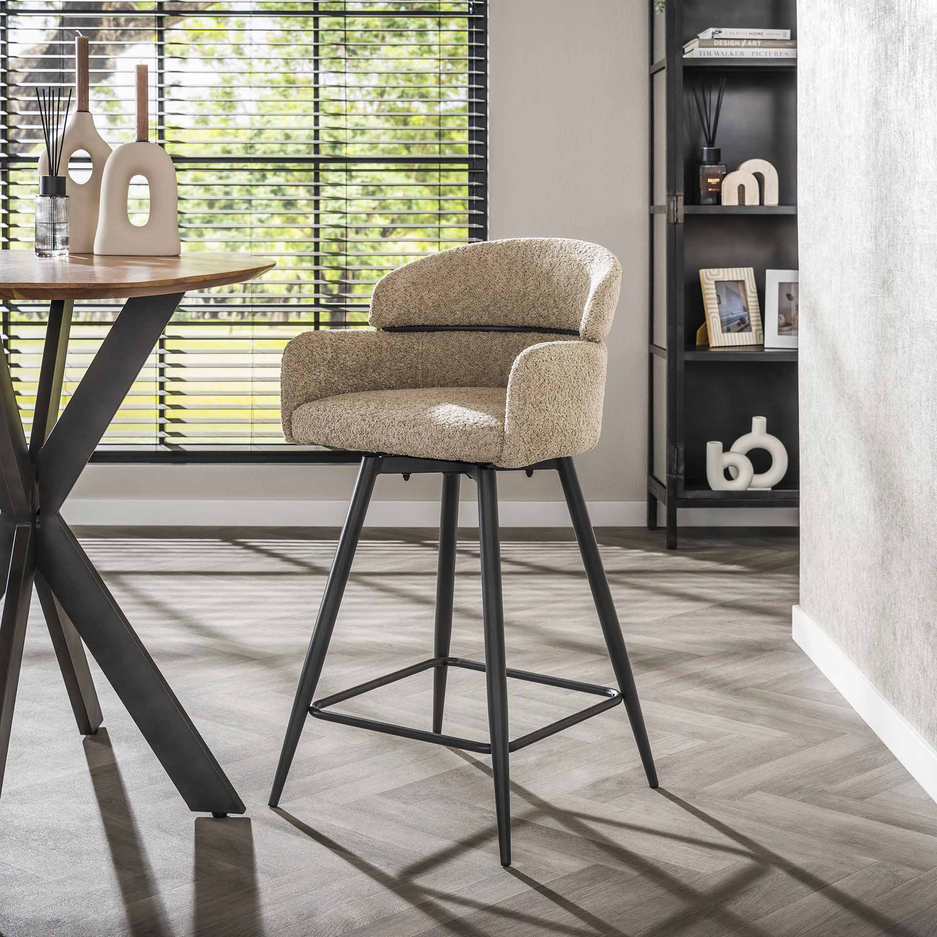 Stuhl – Vesta Grace – Boucle sandfarbe